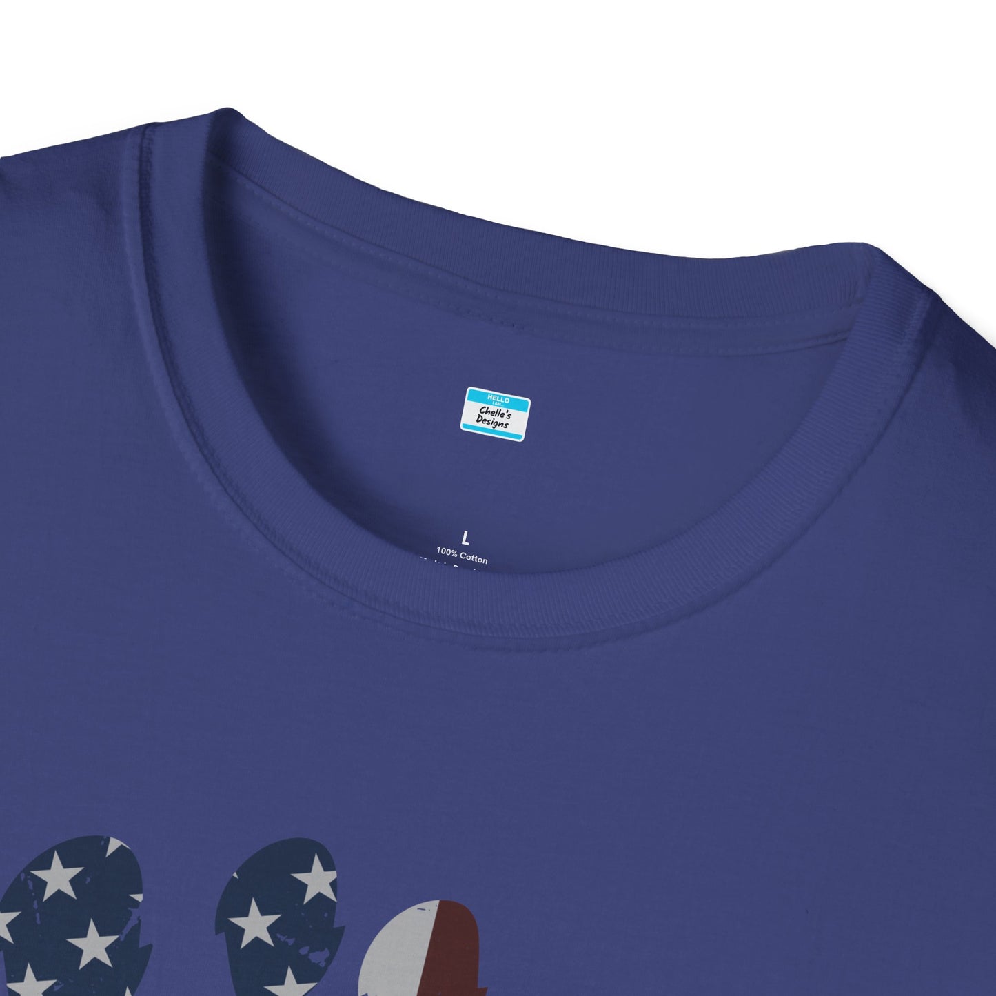 Patriotic Bigfoot Footprint T-Shirt, American Flag Sasquatch USA Tee