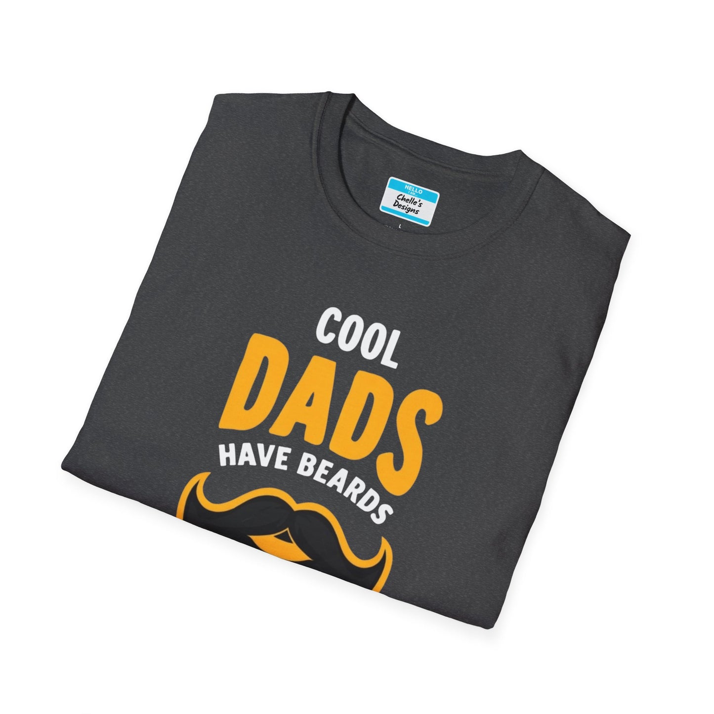 Cool Dads Have Black Beards T-Shirt | Funny Father’s Day Gift Beard Graphic Tee