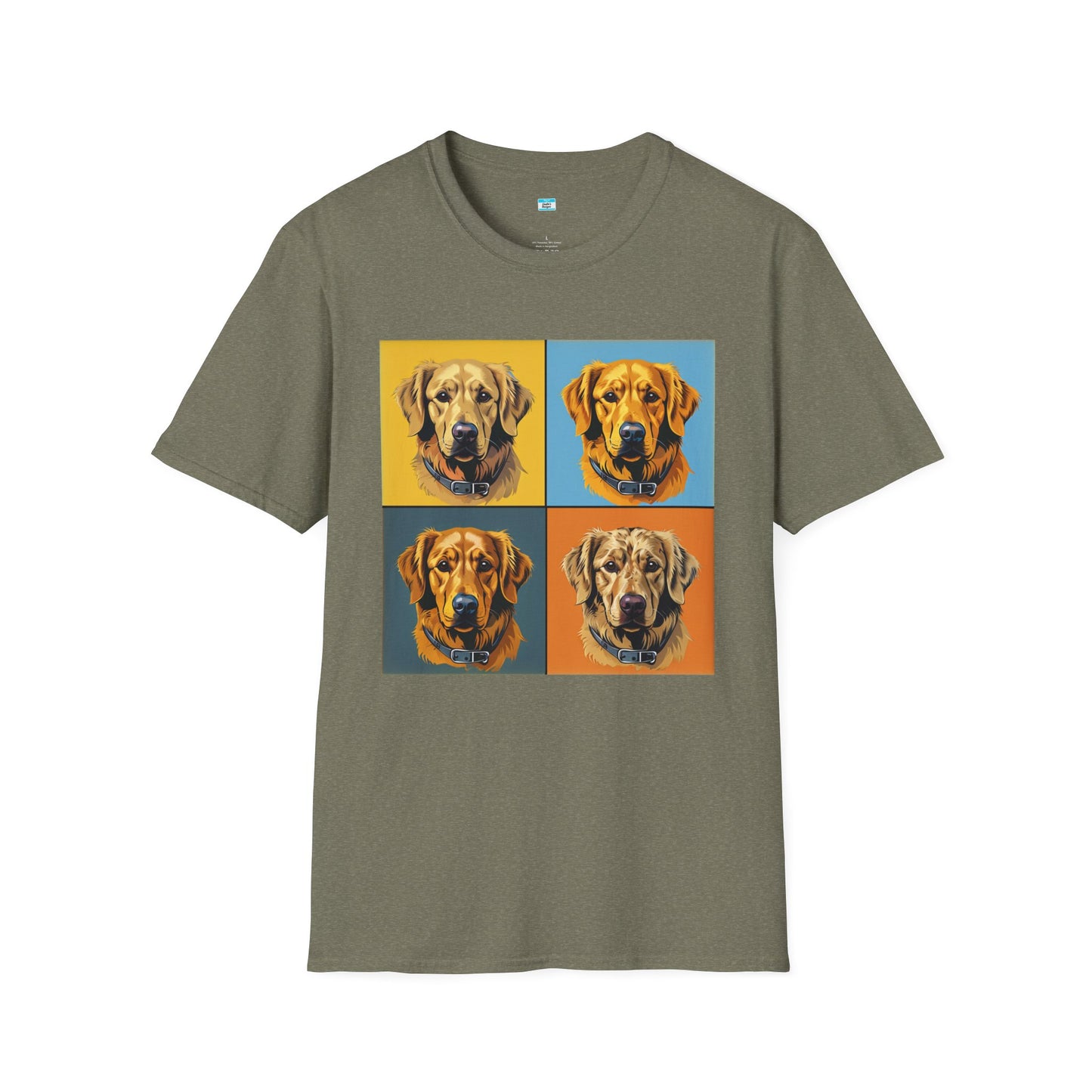 Pop Art Dog T-Shirt – Colorful Golden Retriever Graphic Tee for Dog Lovers