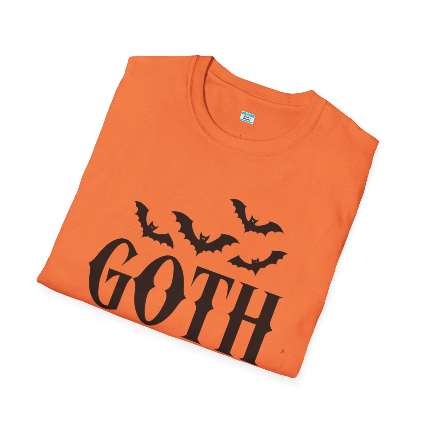Goth Mama T-Shirt β Moon Phase & Bat Graphic Tee for Spooky Moms