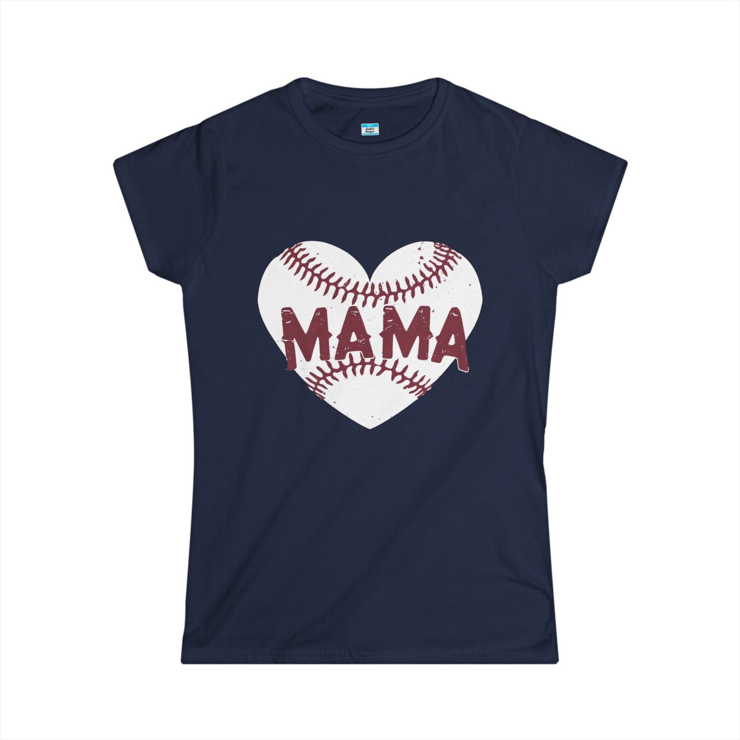 Baseball Mama T-Shirt β Heart Baseball Sports Mom Tee