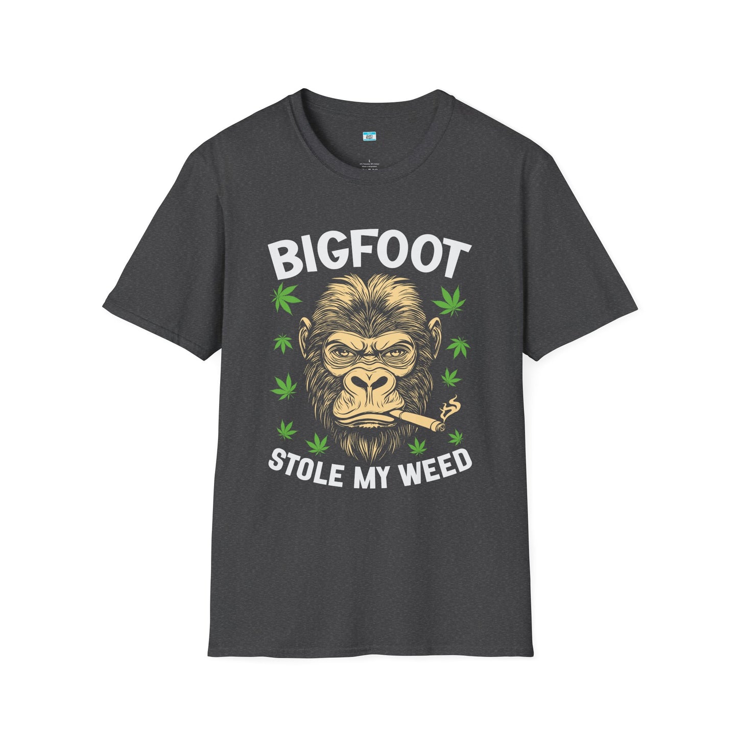 Bigfoot Stole My Weed T-Shirt, Funny 420 Sasquatch Humor Tee