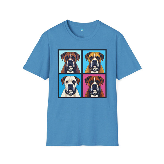 Pop Art Boxer Dog T-Shirt – Colorful Boxer Lover Graphic Tee