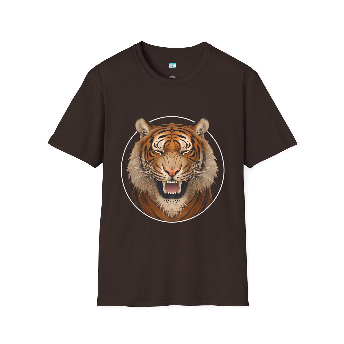 Roaring Tiger Face Graphic T-Shirt – Bold Wild Jungle Animal Tee for Men & Women