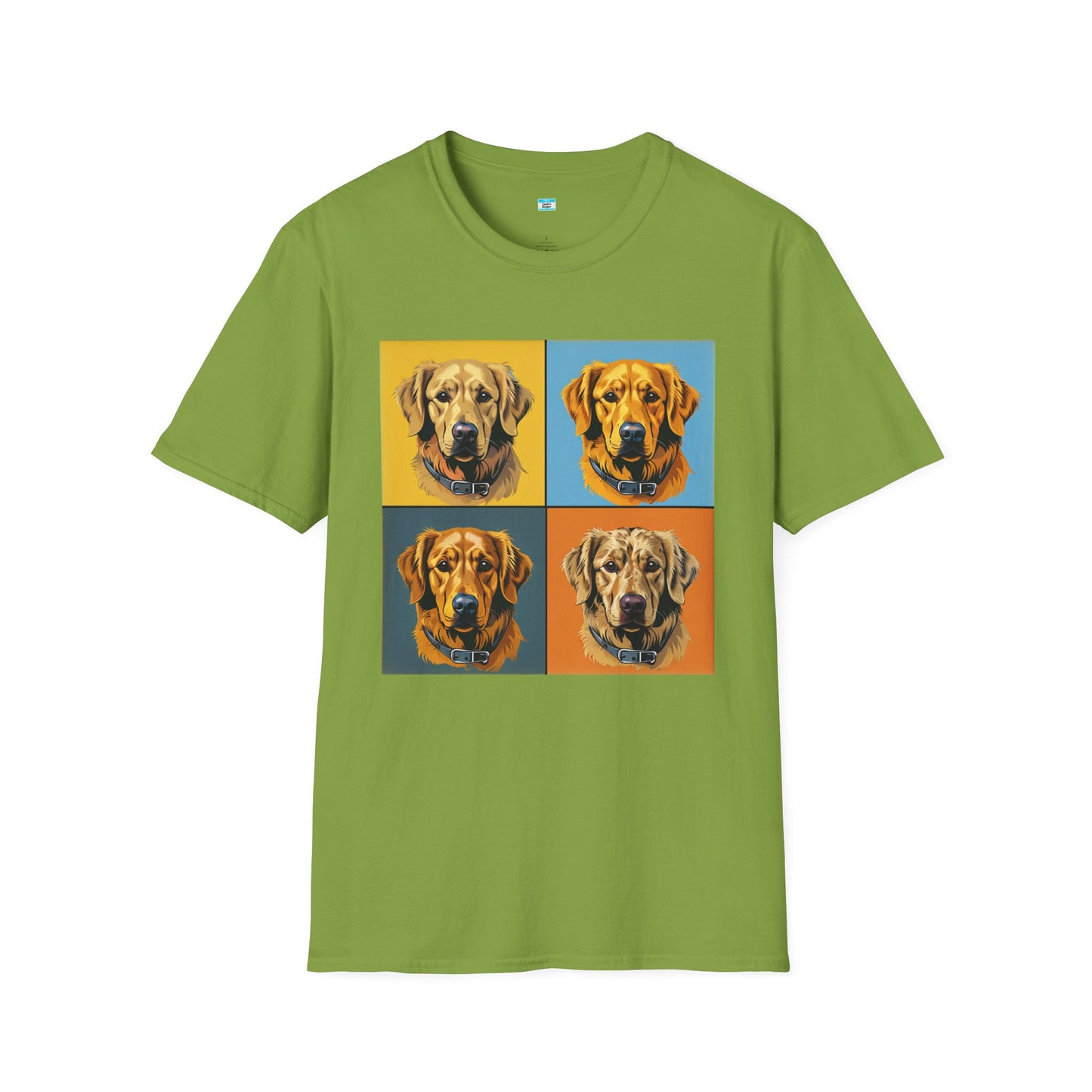 Pop Art Dog T-Shirt – Colorful Golden Retriever Graphic Tee for Dog Lovers