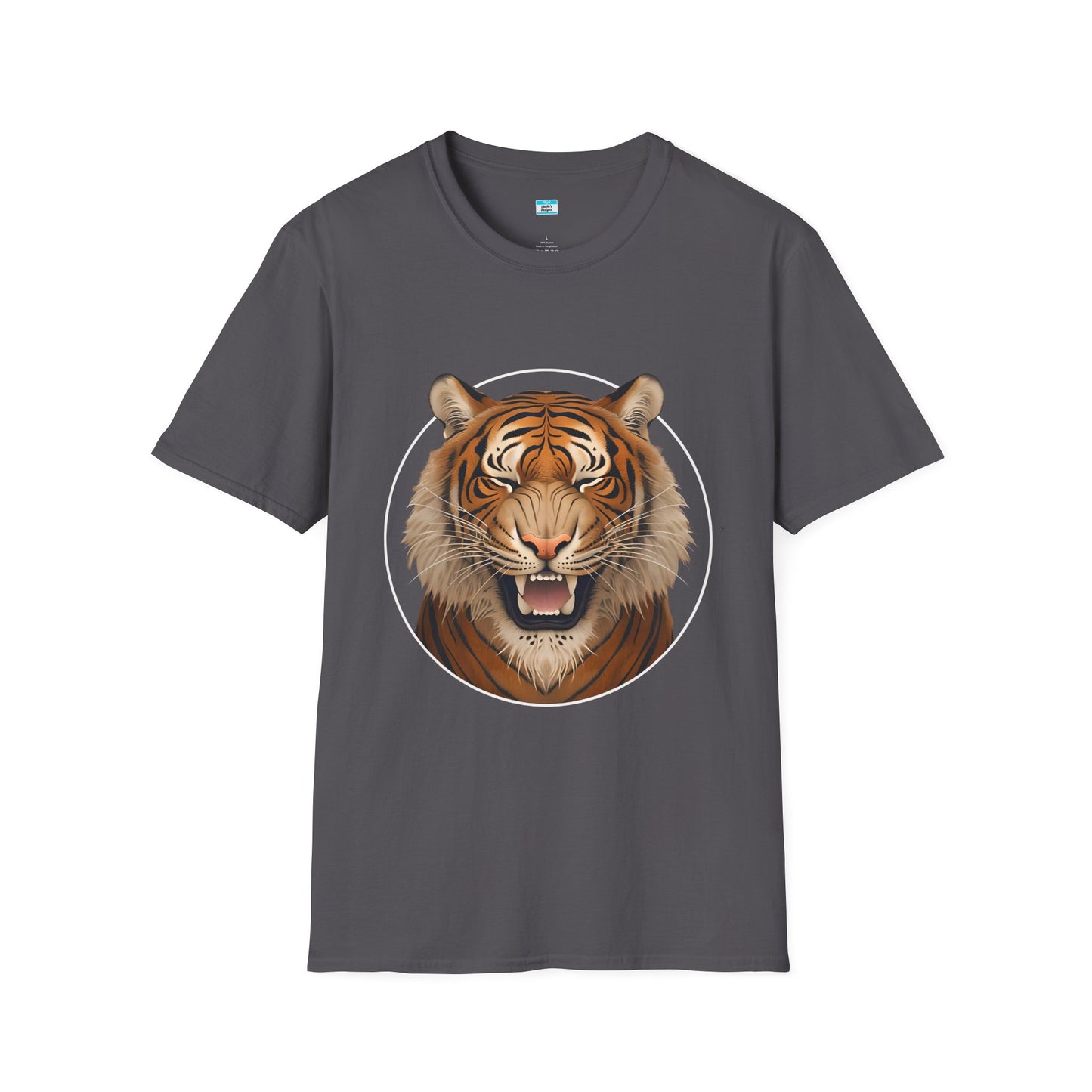 Roaring Tiger Face Graphic T-Shirt – Bold Wild Jungle Animal Tee for Men & Women