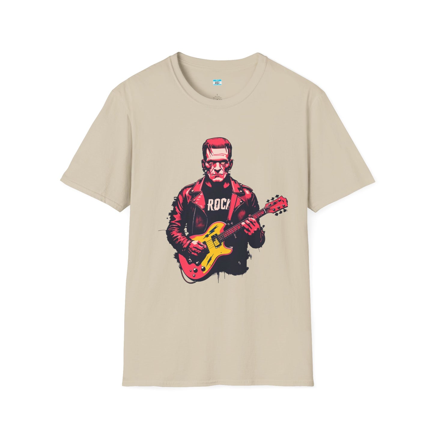 Frankenstein Rock Guitar T-Shirt – Horror Punk Monster Music Tee