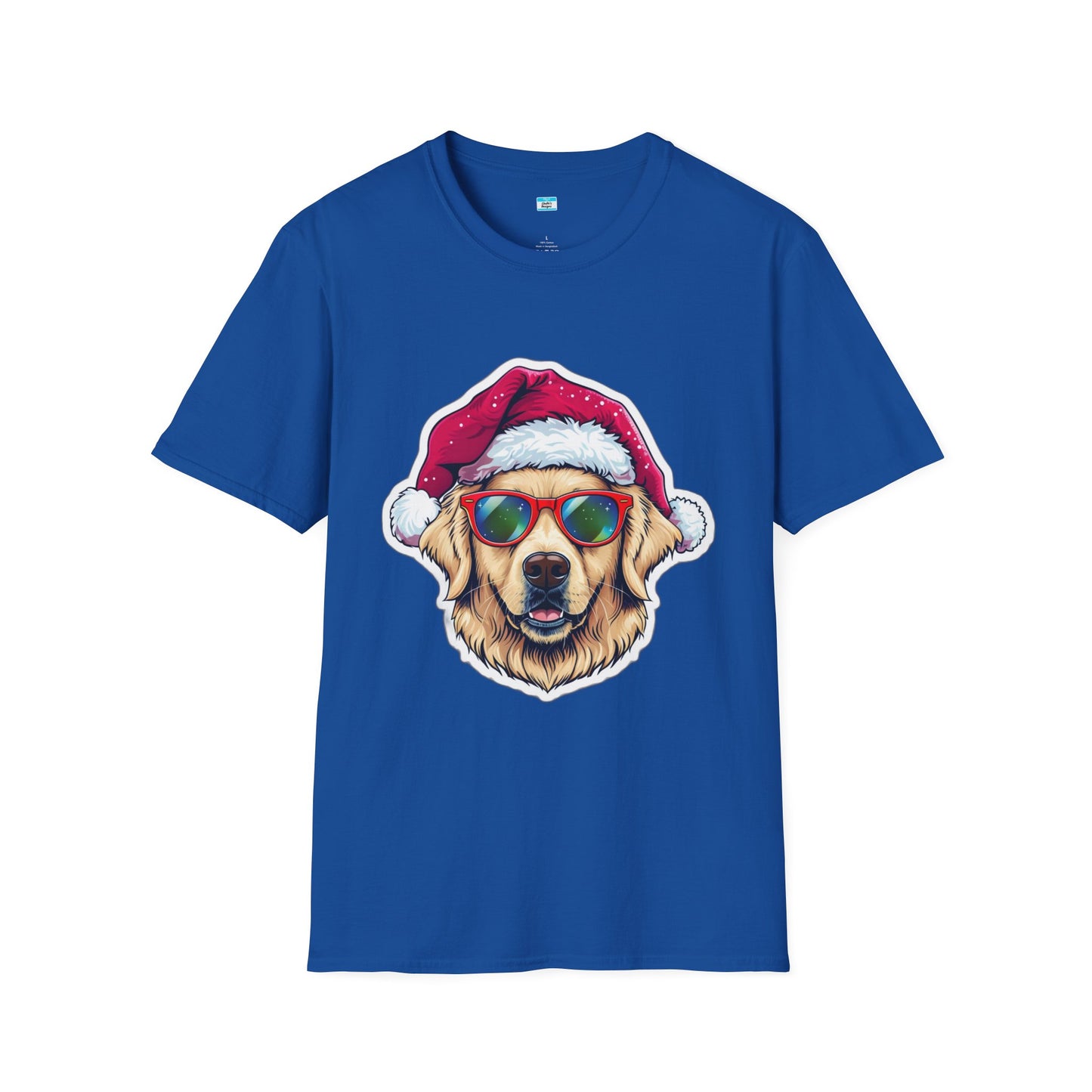 Christmas Dog T-Shirt β Cool Golden Retriever Santa Hat Holiday Tee