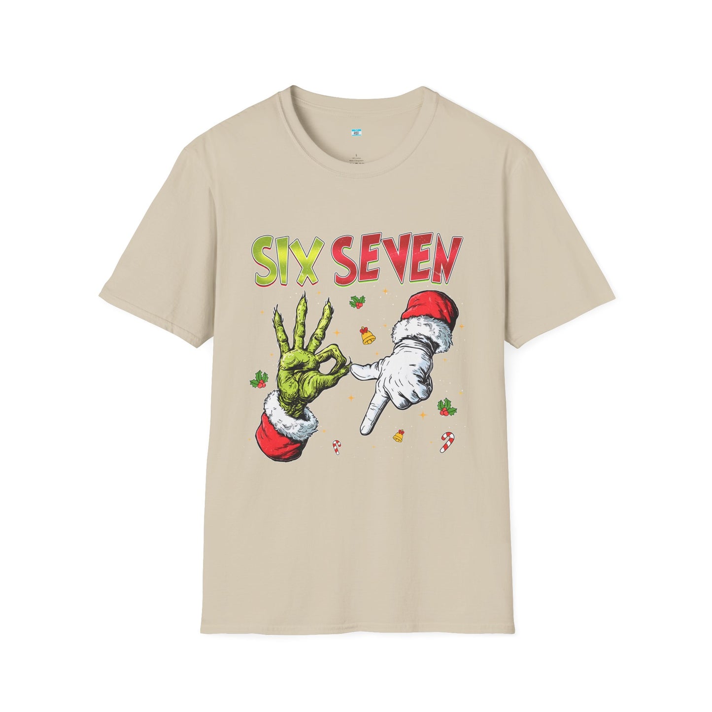 Funny Six Seven Christmas Shirt β Santa & Green Hand Holiday Humor Tee