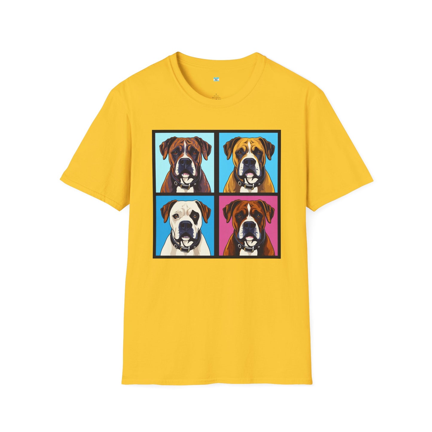 Pop Art Boxer Dog T-Shirt – Colorful Boxer Lover Graphic Tee