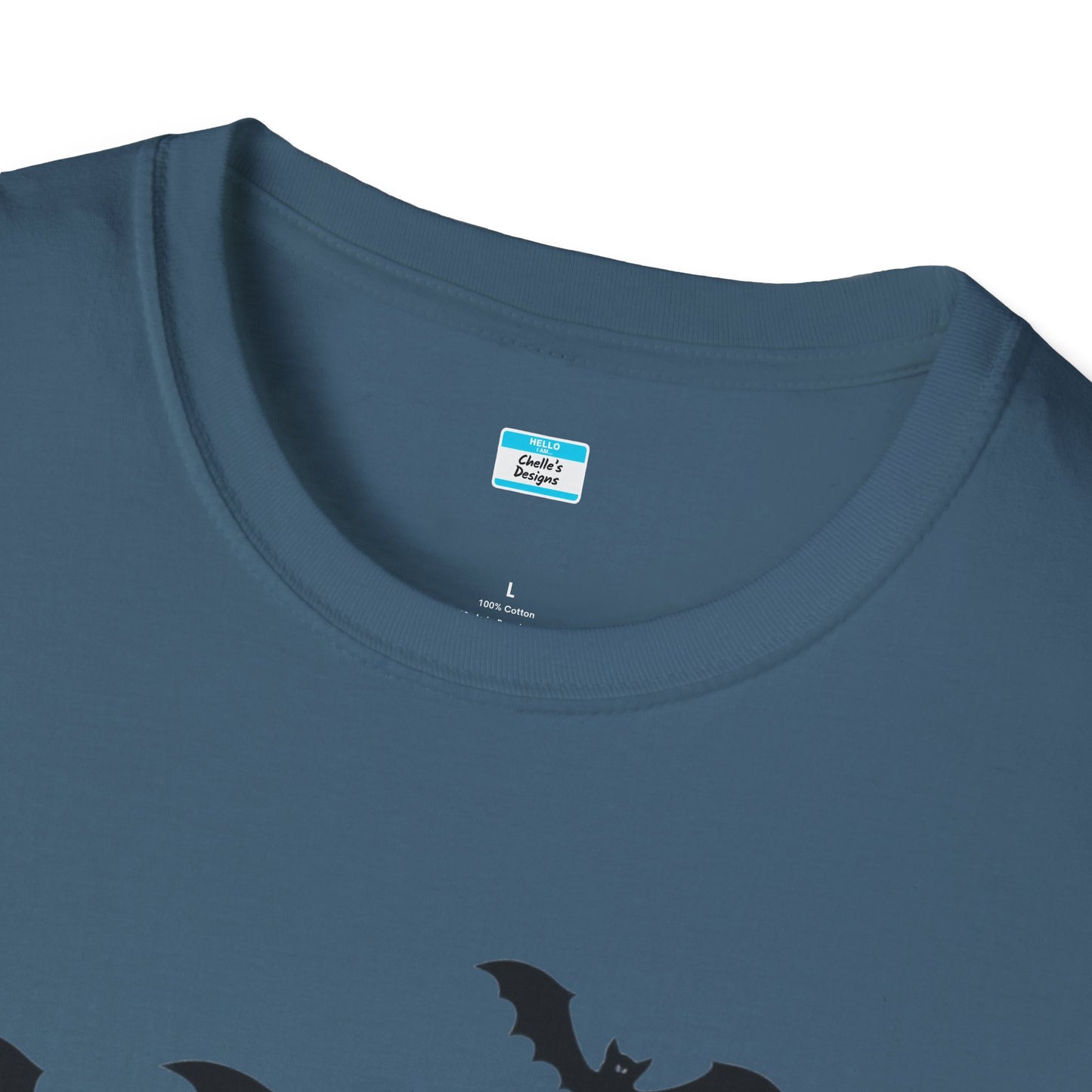 Goth Mama T-Shirt β Moon Phase & Bat Graphic Tee for Spooky Moms