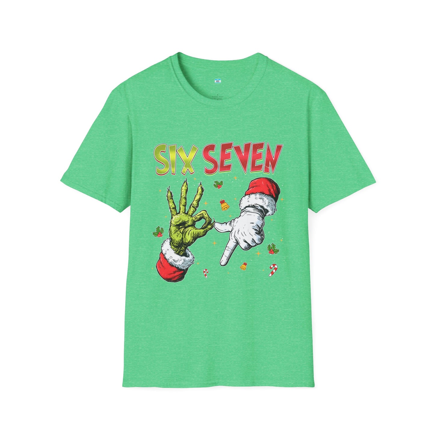 Funny Six Seven Christmas Shirt β Santa & Green Hand Holiday Humor Tee