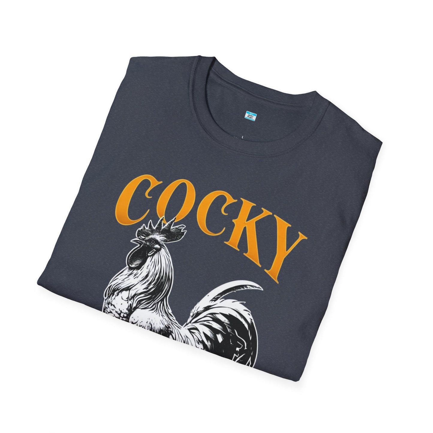 Cocky Rooster T-Shirt – Funny Farm Animal Graphic Tee, Bold Chicken Humor Shirt