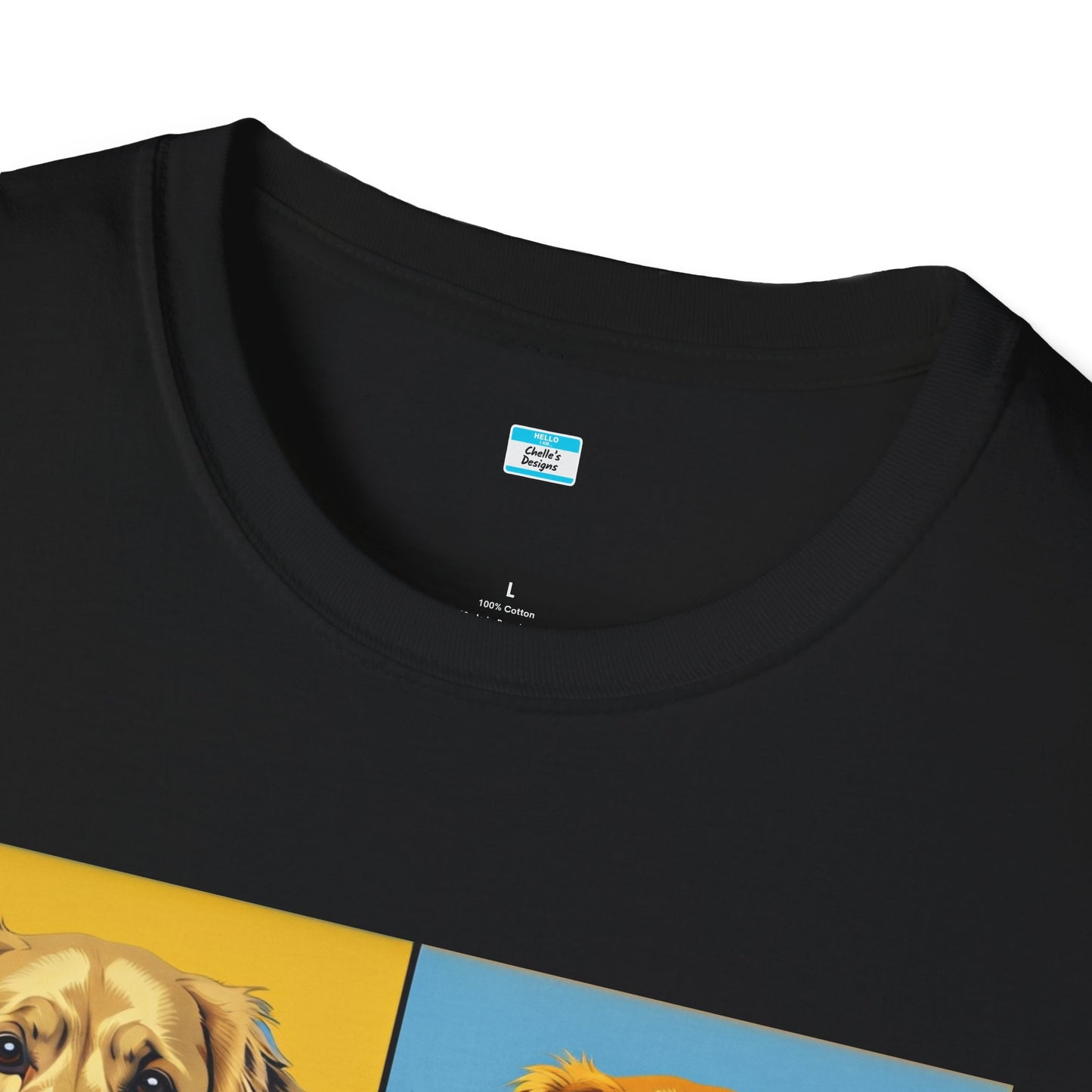Pop Art Dog T-Shirt – Colorful Golden Retriever Graphic Tee for Dog Lovers