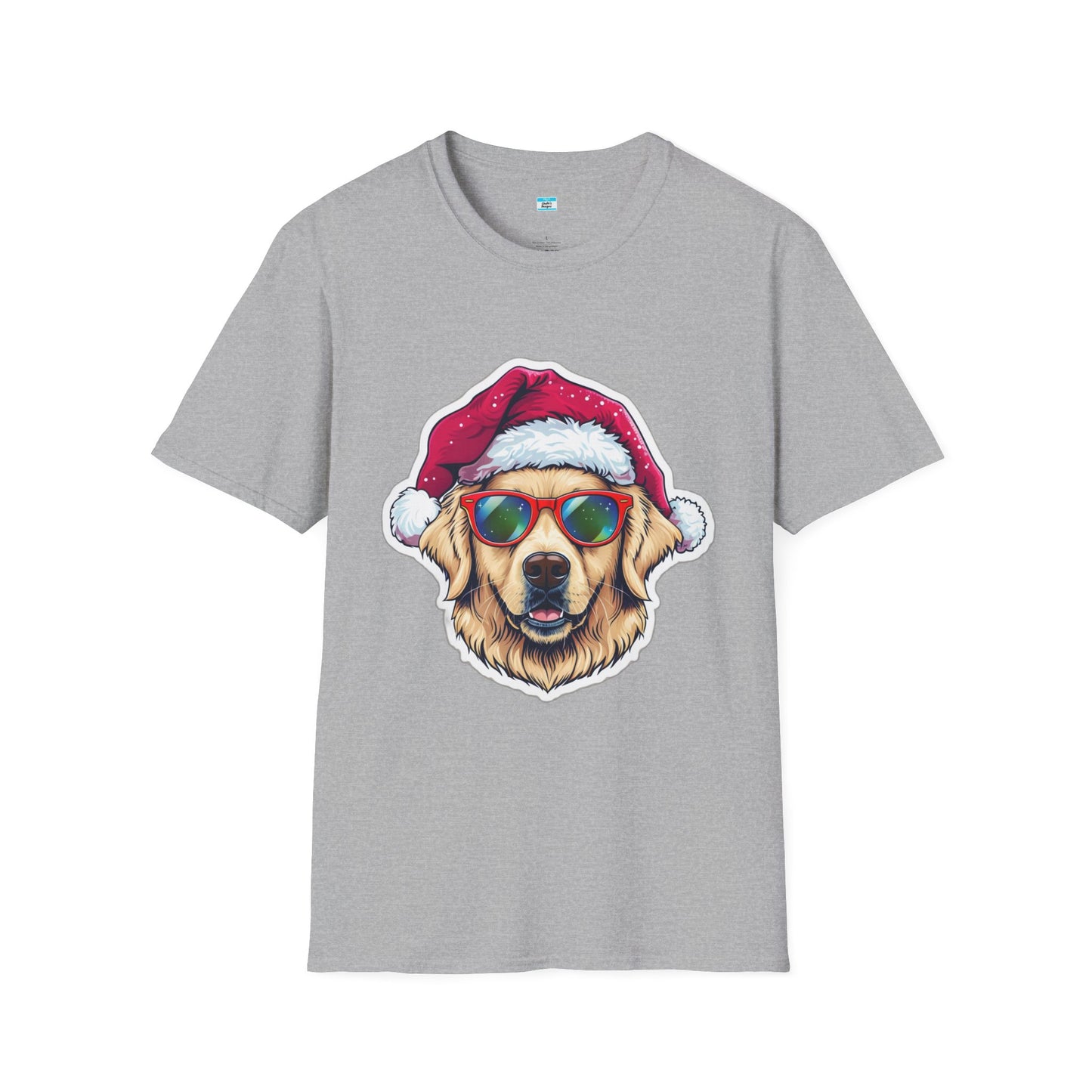 Christmas Dog T-Shirt β Cool Golden Retriever Santa Hat Holiday Tee