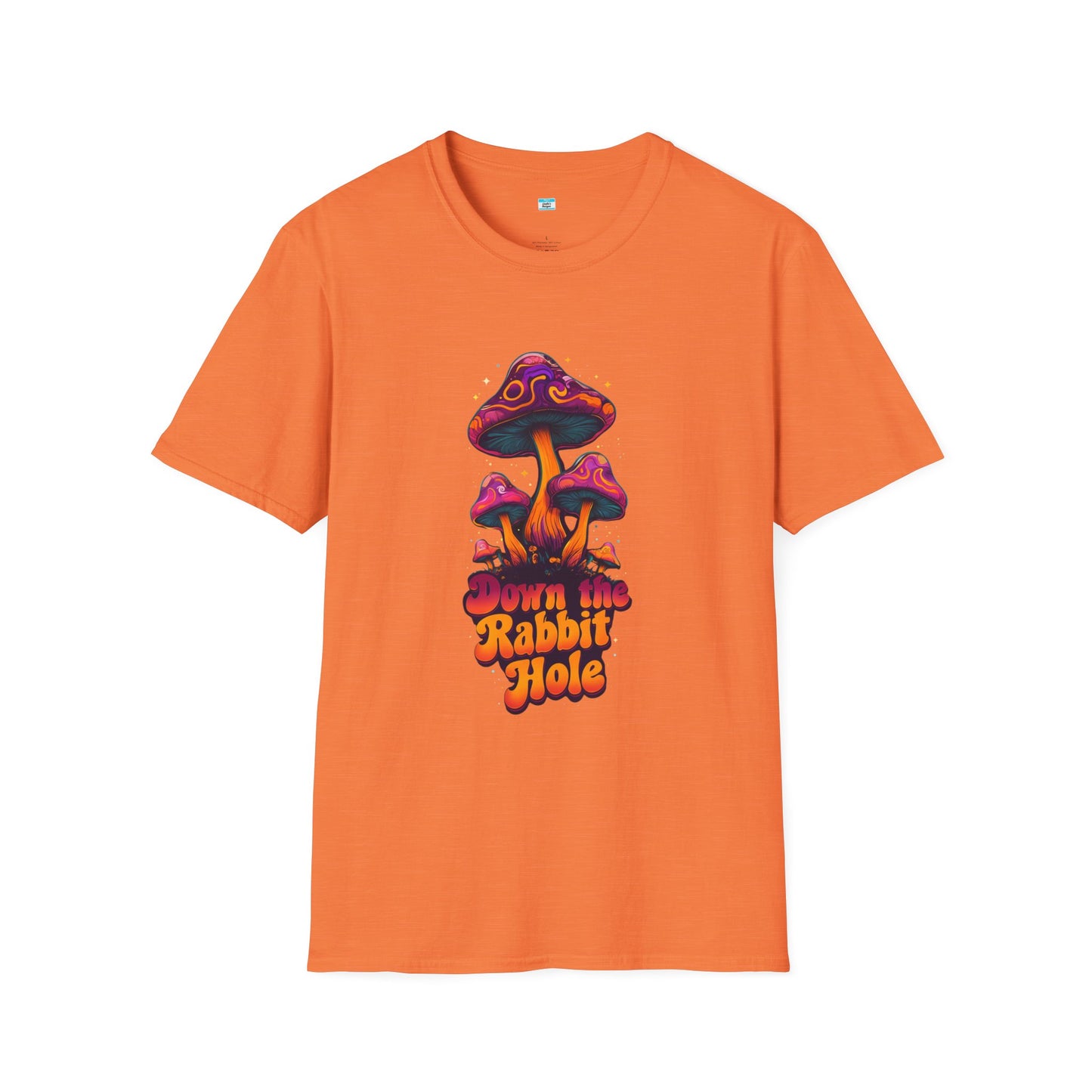 Down the Rabbit Hole T-Shirt – Trippy Psychedelic Mushroom Graphic Tee
