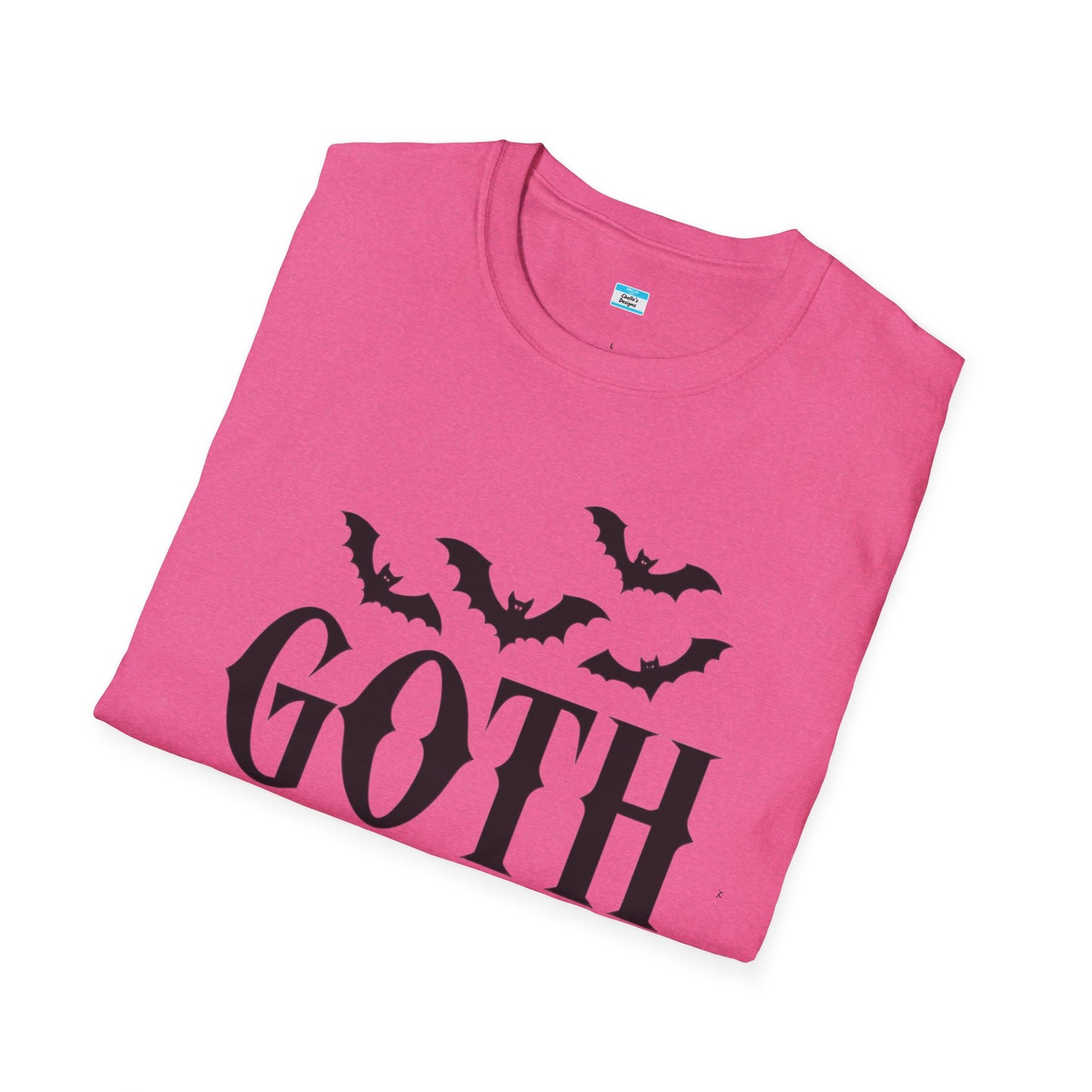 Goth Mama T-Shirt β Moon Phase & Bat Graphic Tee for Spooky Moms