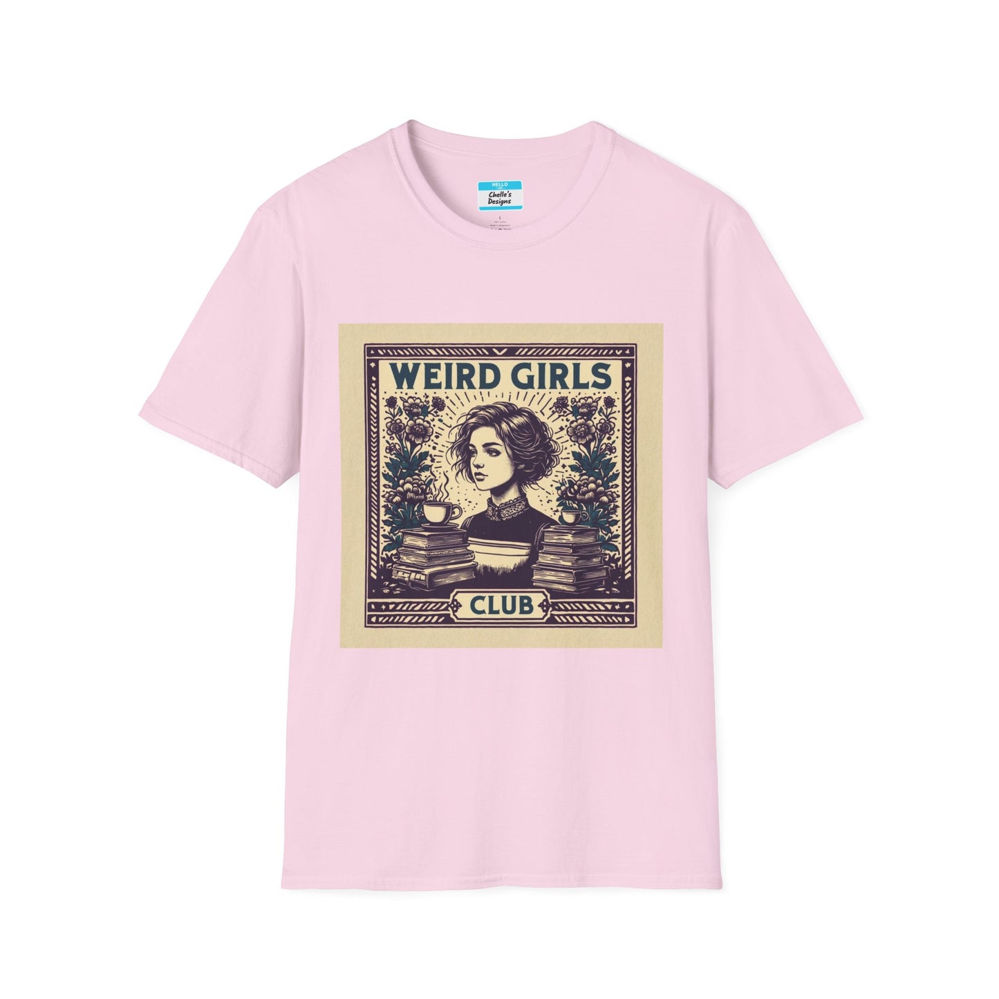 Weird Girls Club T-Shirt | Aesthetic Vintage Book Lover Graphic Tee for Women