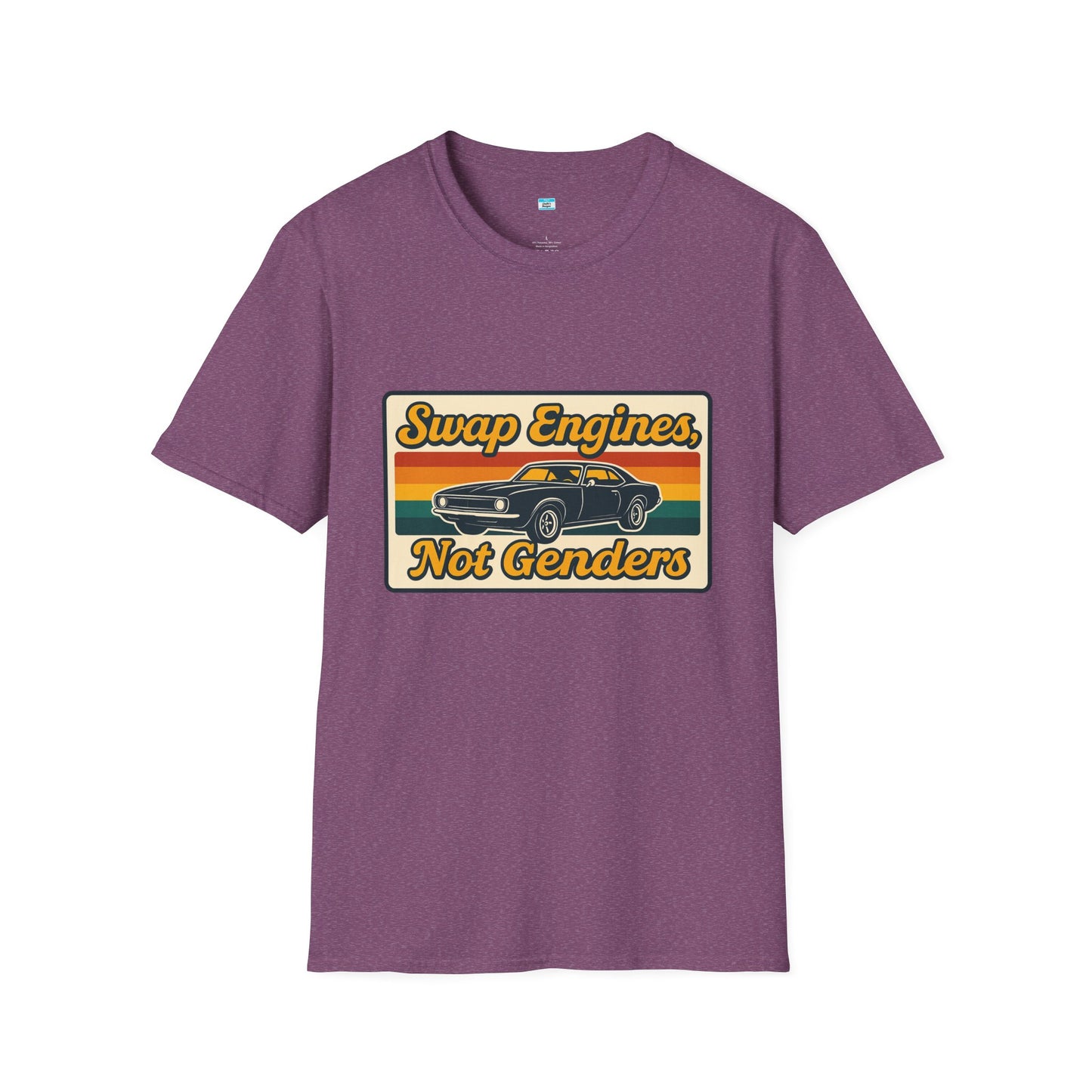 Swap Engines Not Genders Retro Muscle Car Automotive Humor Shirt