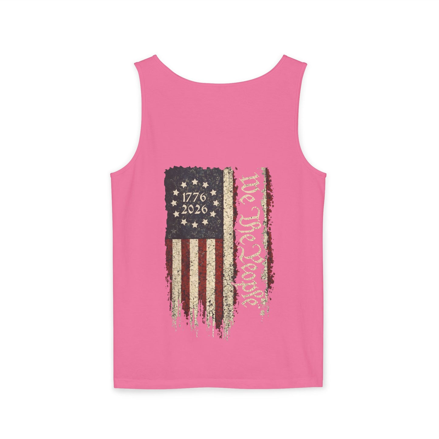 America 250 Double Sided Tank Top 1776-2026 | We The People Patriotic Flag Shirt