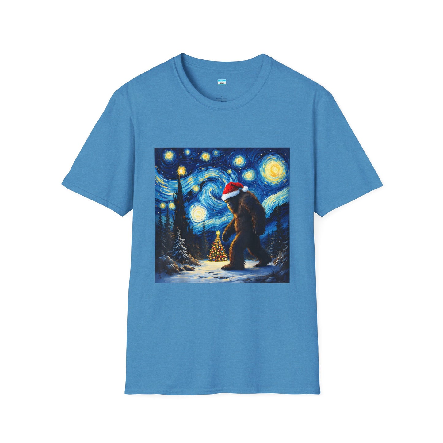 Starry Night Bigfoot Christmas Shirt – Funny Holiday Sasquatch Tee