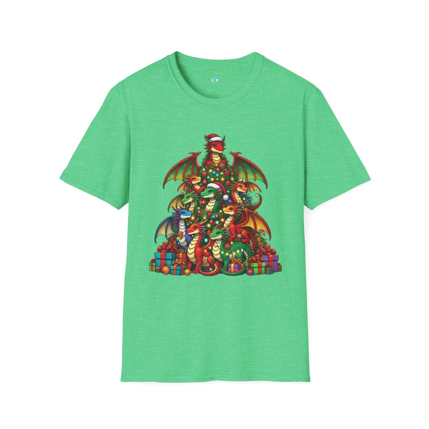 Christmas Dragon Tree Shirt – Fun Fantasy Holiday Tee for Teens & Adults