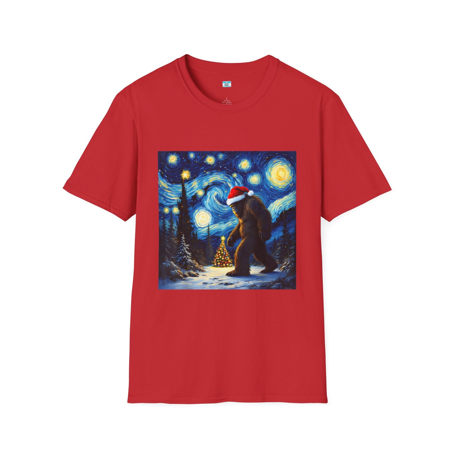 Starry Night Bigfoot Christmas Shirt – Funny Holiday Sasquatch Tee