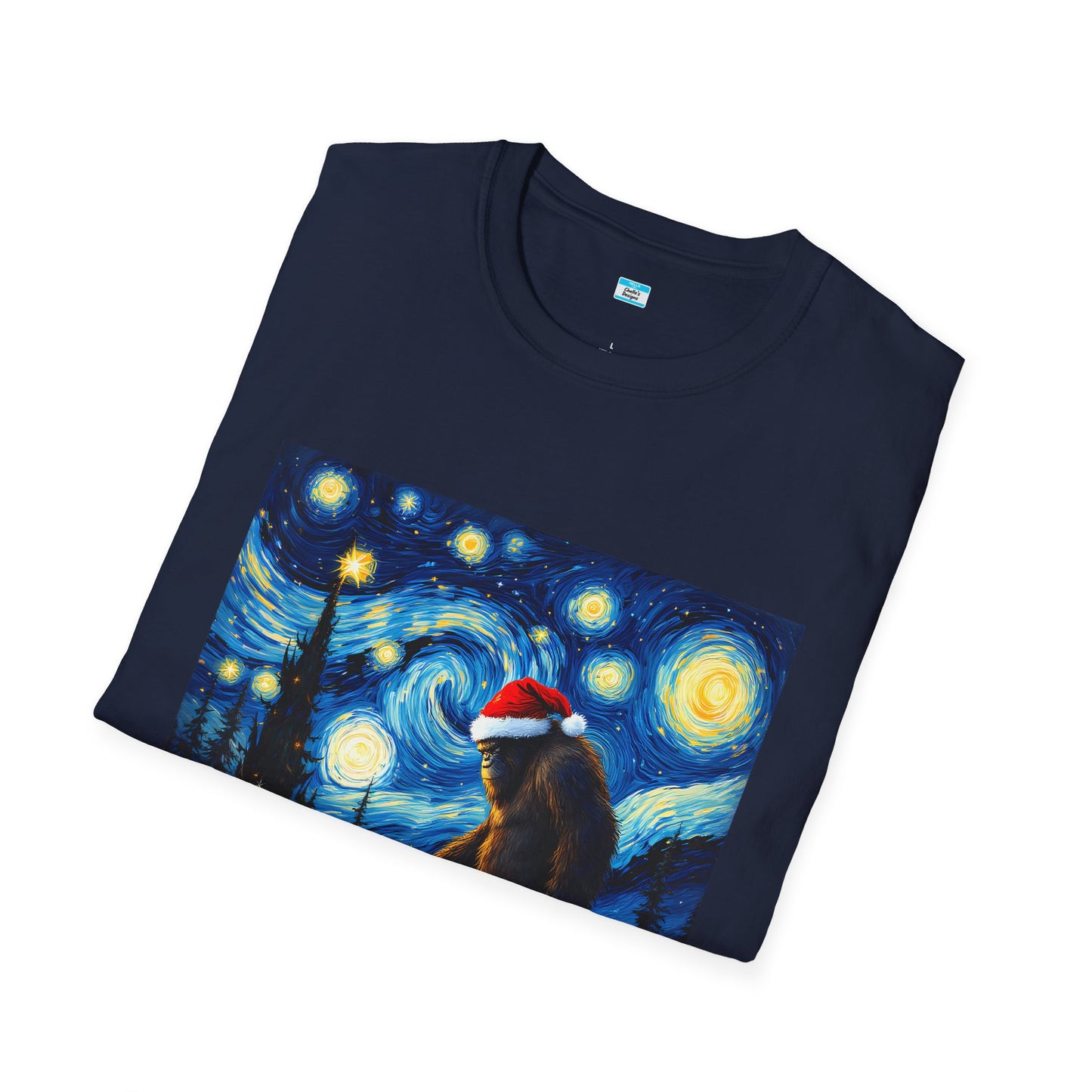 Starry Night Bigfoot Christmas Shirt – Funny Holiday Sasquatch Tee
