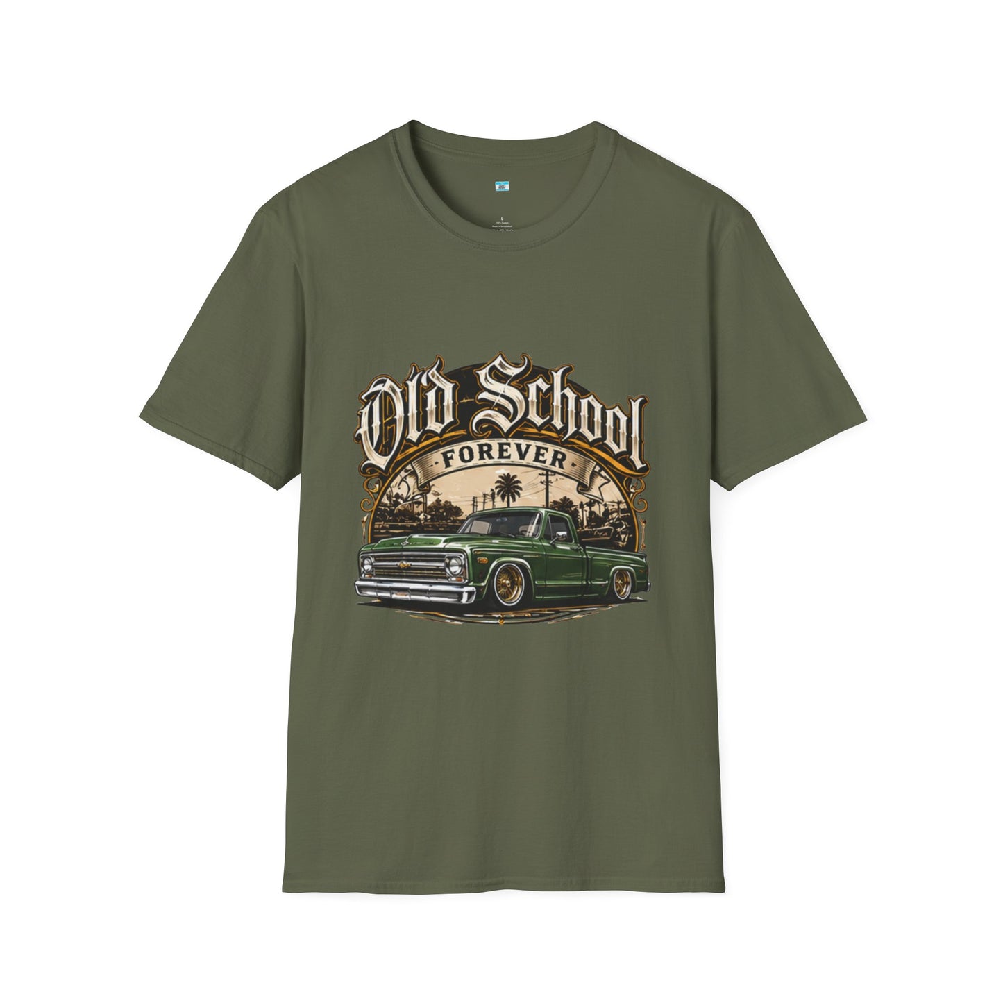 Old School Forever Classic Pickup Truck Shirt | Vintage Lowered Truck Graphic Tee