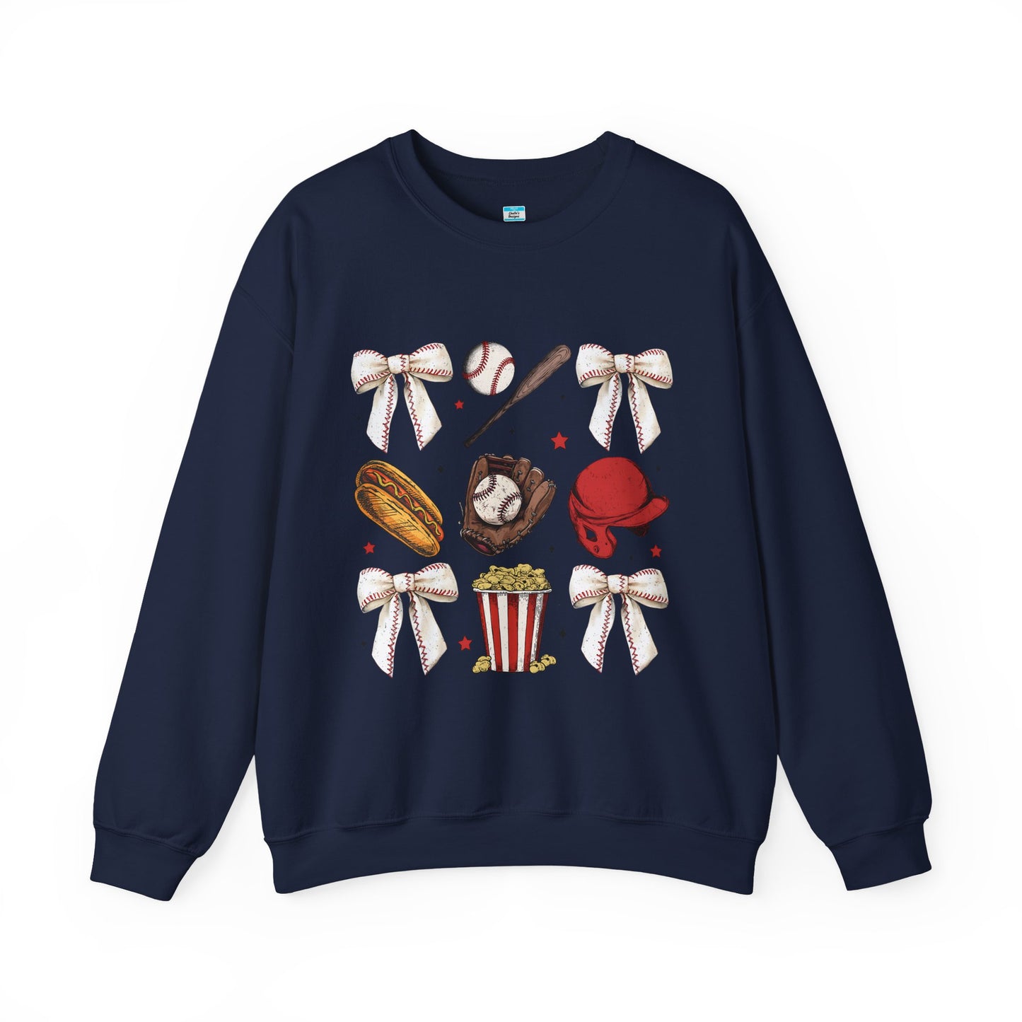 Baseball Collage Crewneck Sweatshirt – Game Day Baseball Fan Top