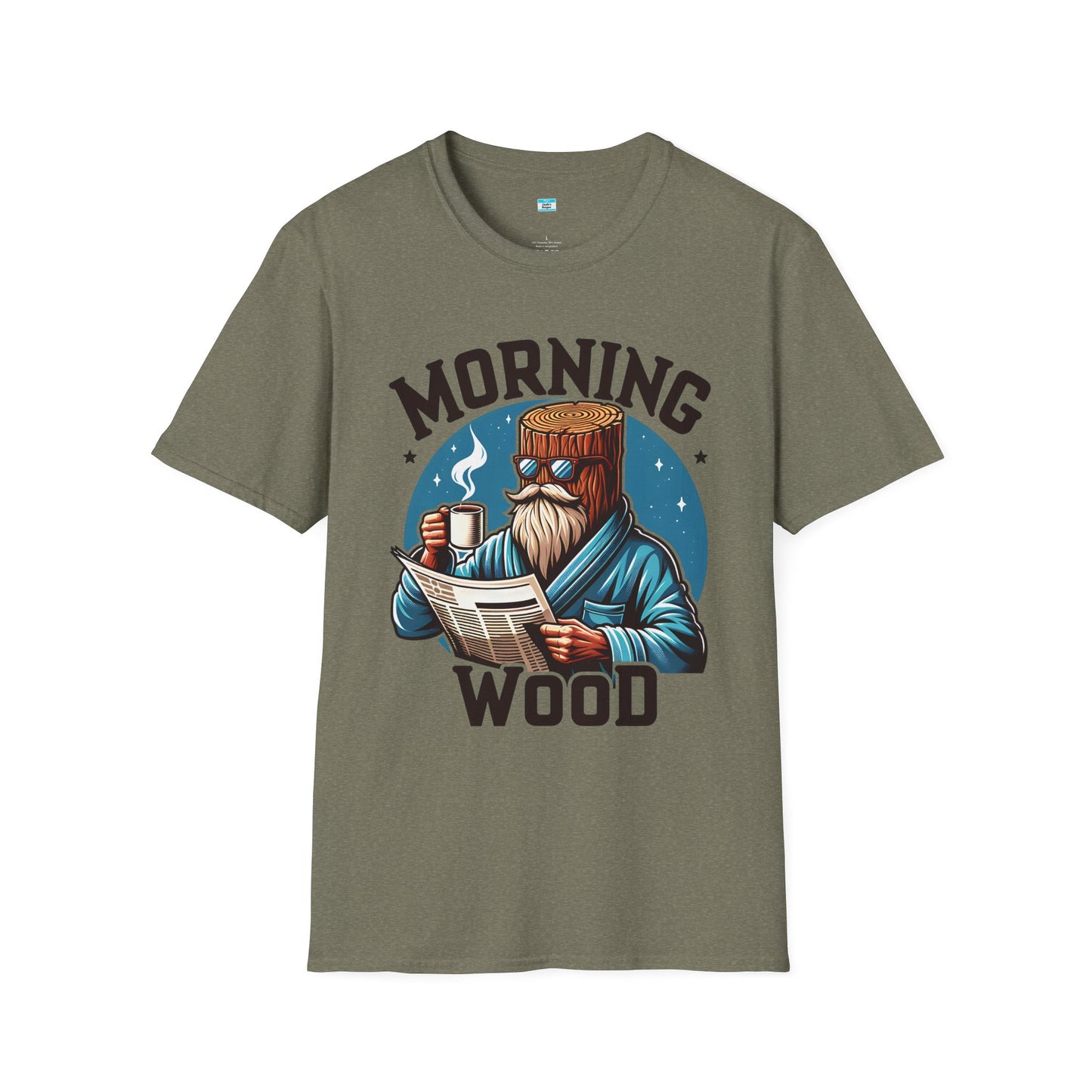 Morning Wood Funny Coffee Shirt – Lumberjack Humor Graphic Tee