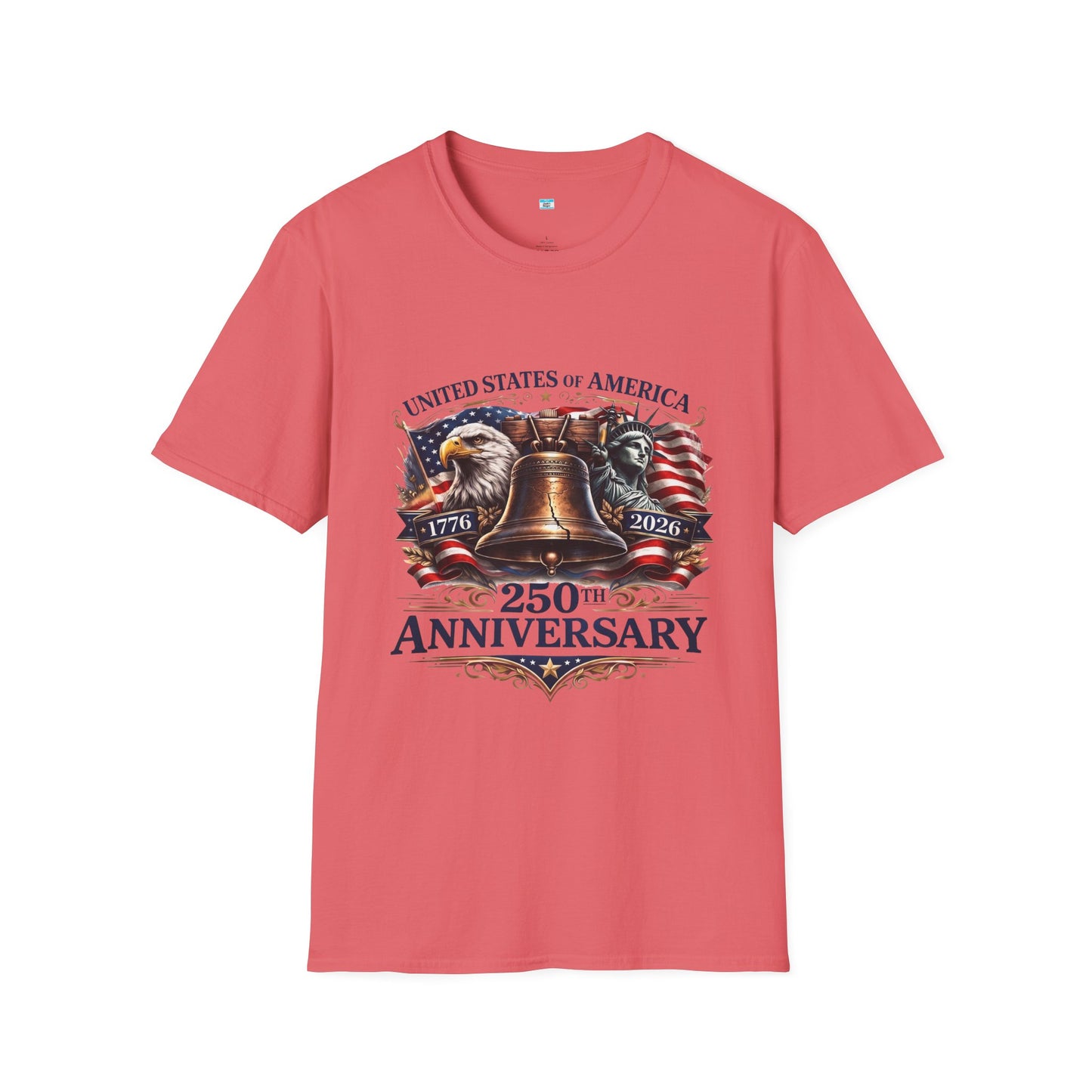 America 250 Anniversary Shirt 1776-2026 | Liberty Bell Patriotic USA Graphic Tee