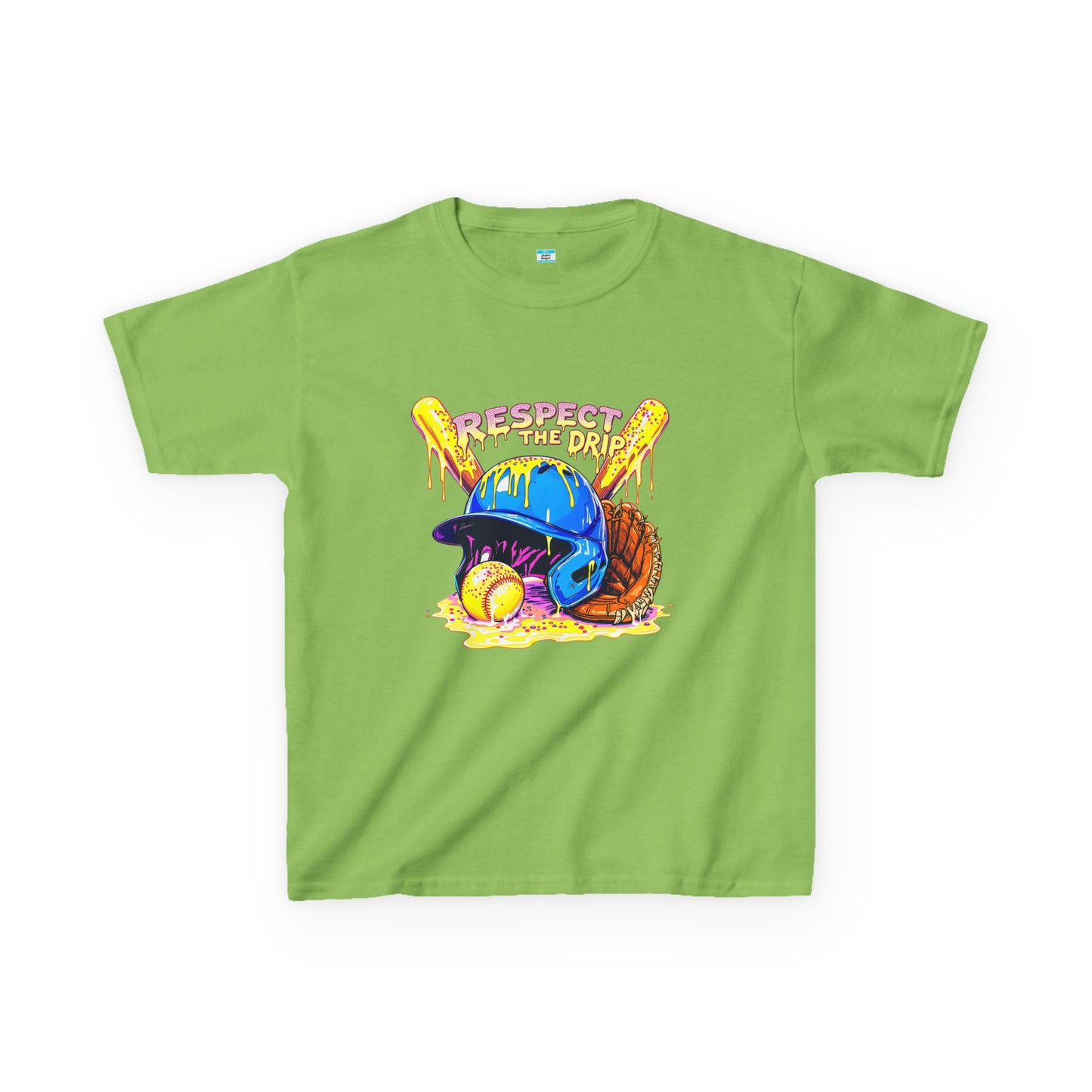 Respect the Drip Baseball Graphic Kids Tee – Streetwear Game Day Shirt