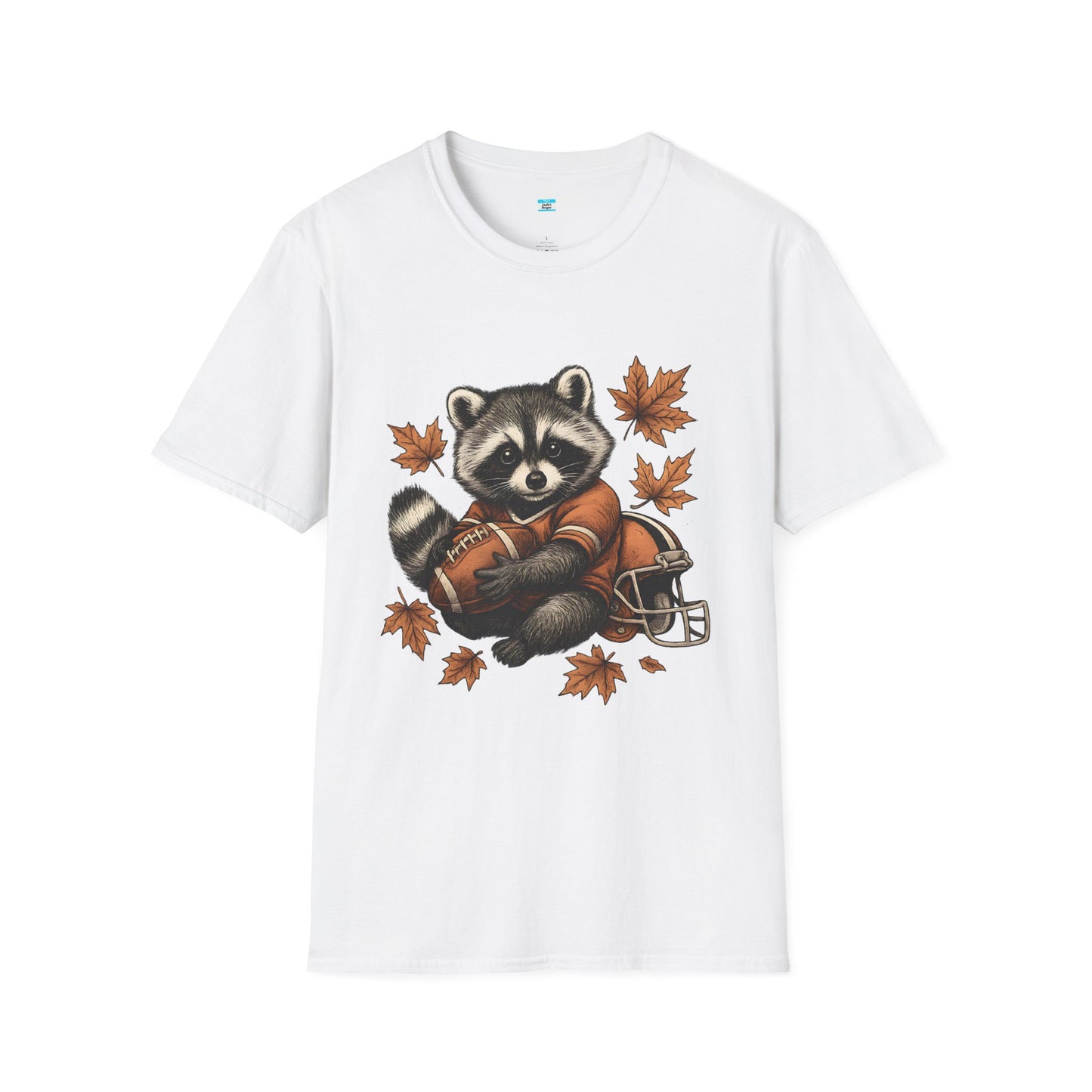 Raccoon Football T-Shirt – Cute Fall Animal Graphic Tee, Autumn Sports Shirt