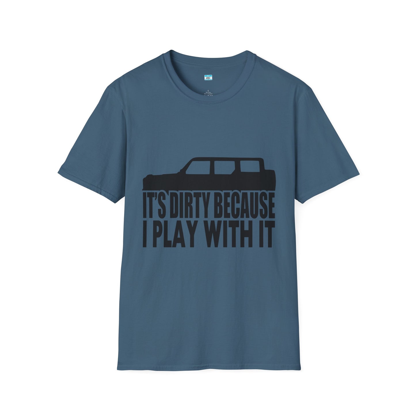 Funny Off-Road Its Dirty Because I Play With It Shirt | Jeep Lover Gift | Mud Riding 4x4 Tee | SUV Silhouette Truck Humor Unisex Tee
