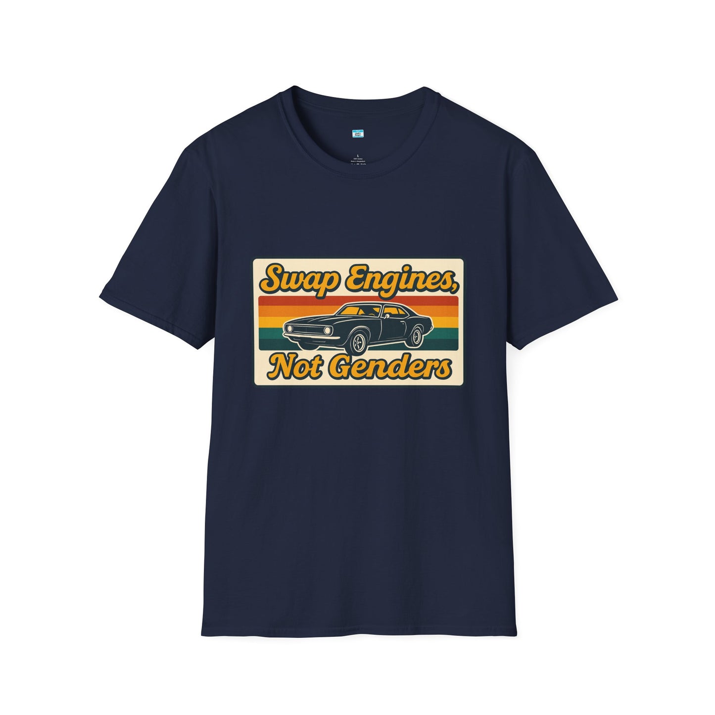 Swap Engines Not Genders Retro Muscle Car Automotive Humor Shirt
