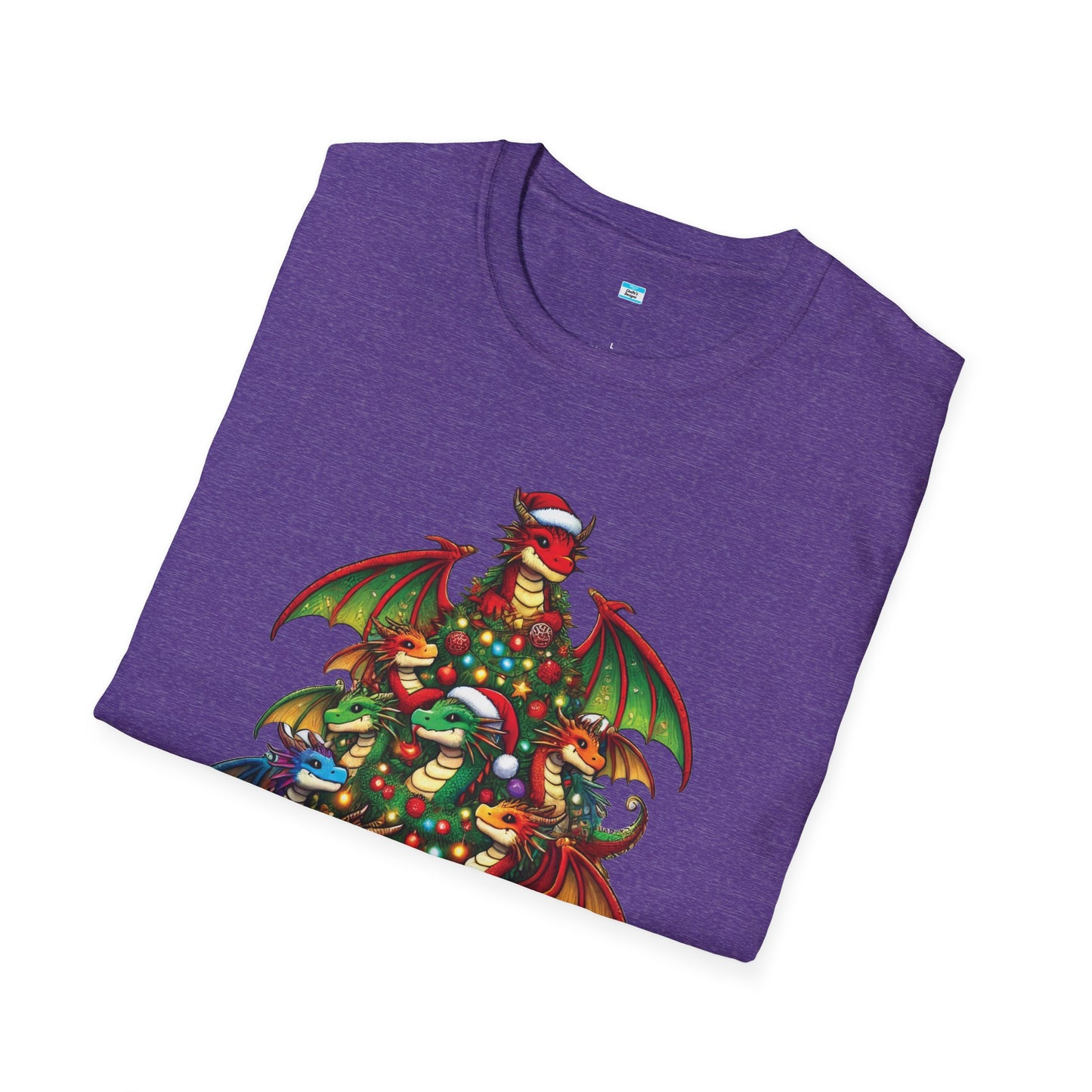 Christmas Dragon Tree Shirt – Fun Fantasy Holiday Tee for Teens & Adults