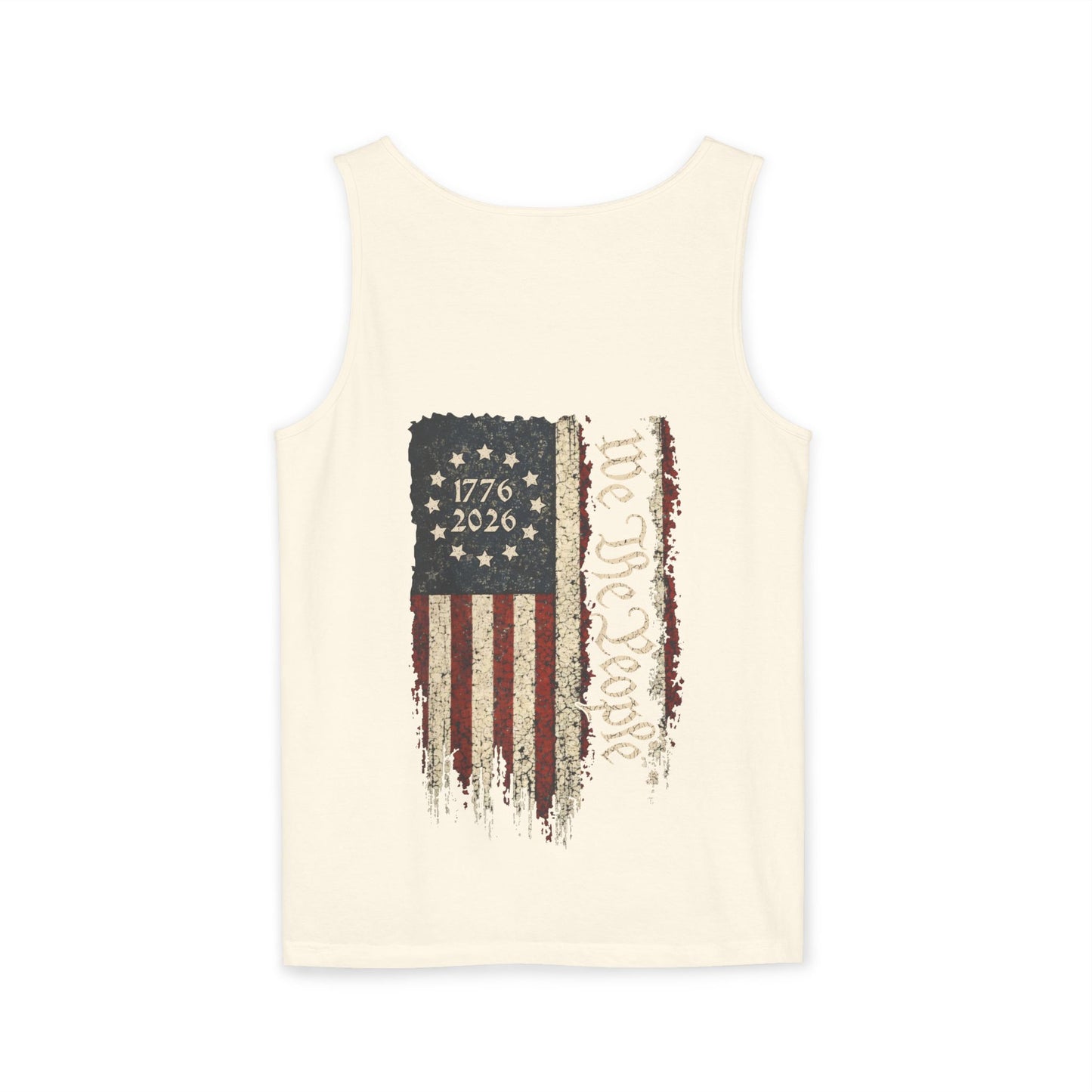 America 250 Double Sided Tank Top 1776-2026 | We The People Patriotic Flag Shirt