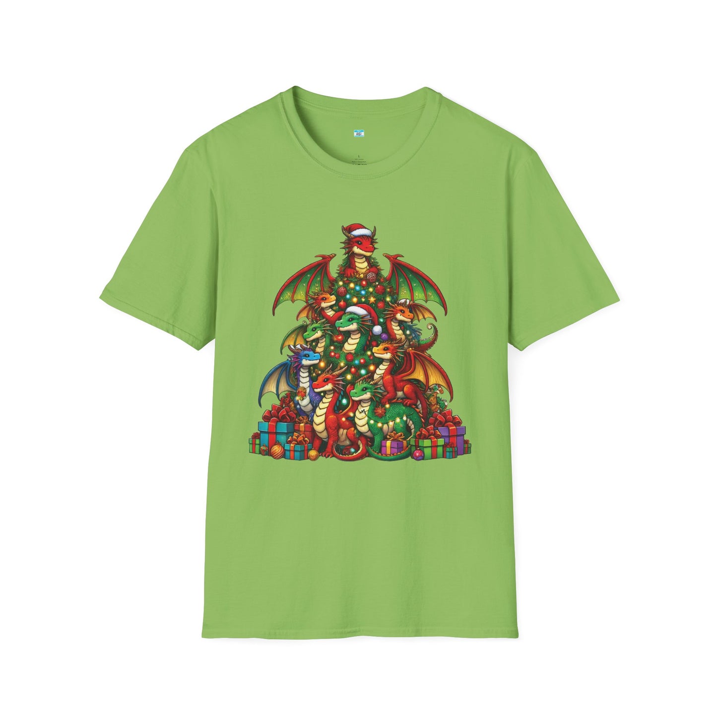 Christmas Dragon Tree Shirt – Fun Fantasy Holiday Tee for Teens & Adults