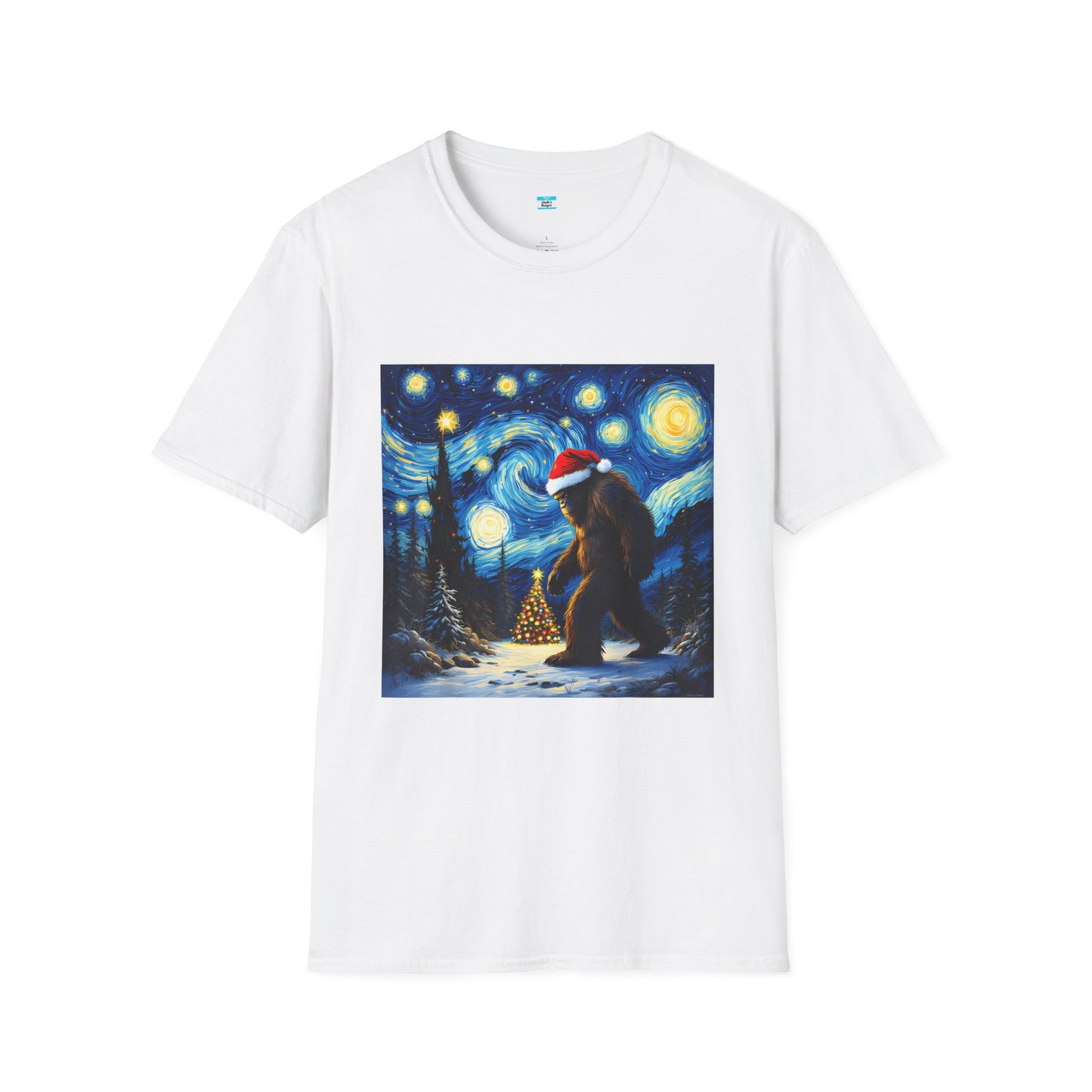 Starry Night Bigfoot Christmas Shirt – Funny Holiday Sasquatch Tee