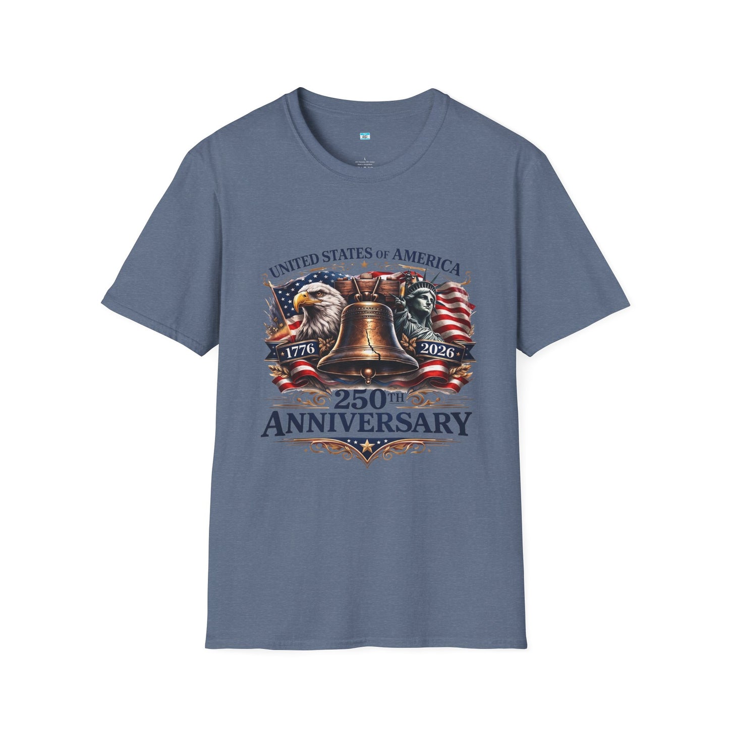 America 250 Anniversary Shirt 1776-2026 | Liberty Bell Patriotic USA Graphic Tee