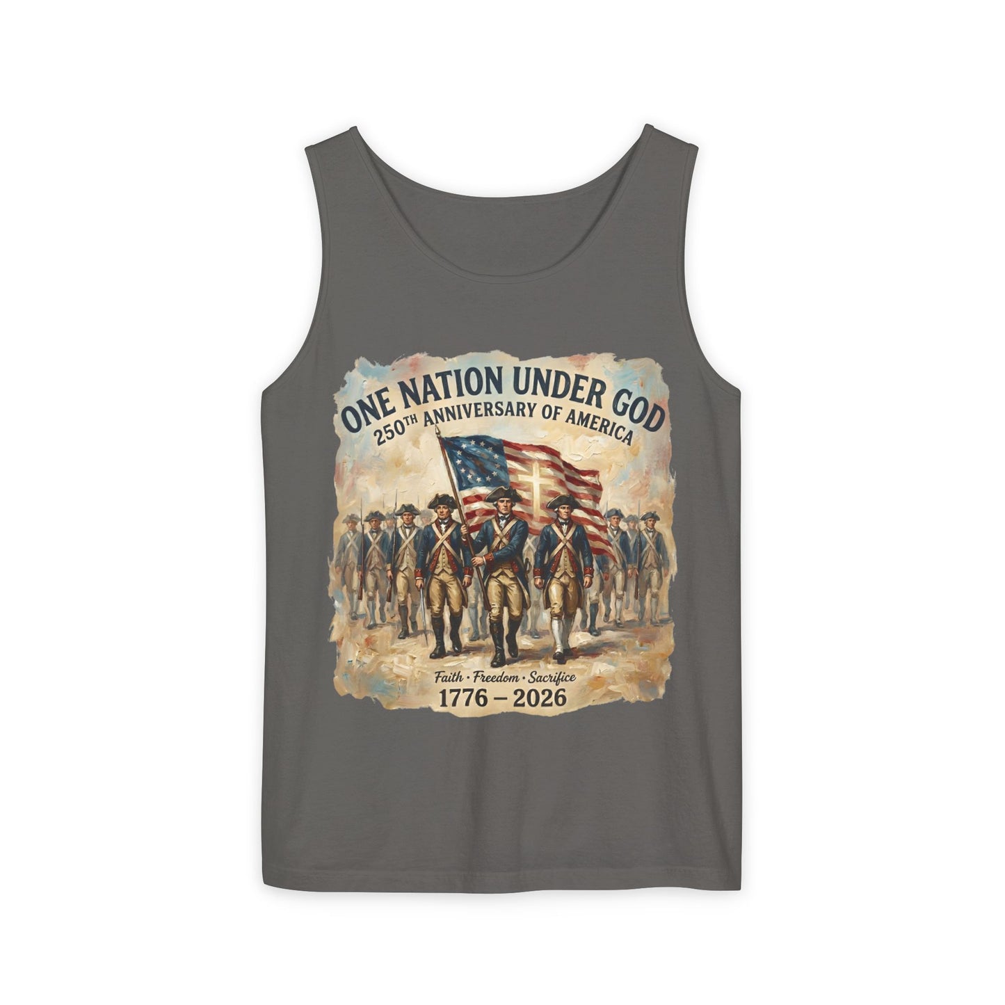 America 250 Tank Top 1776-2026 | One Nation Under God Patriotic Shirt