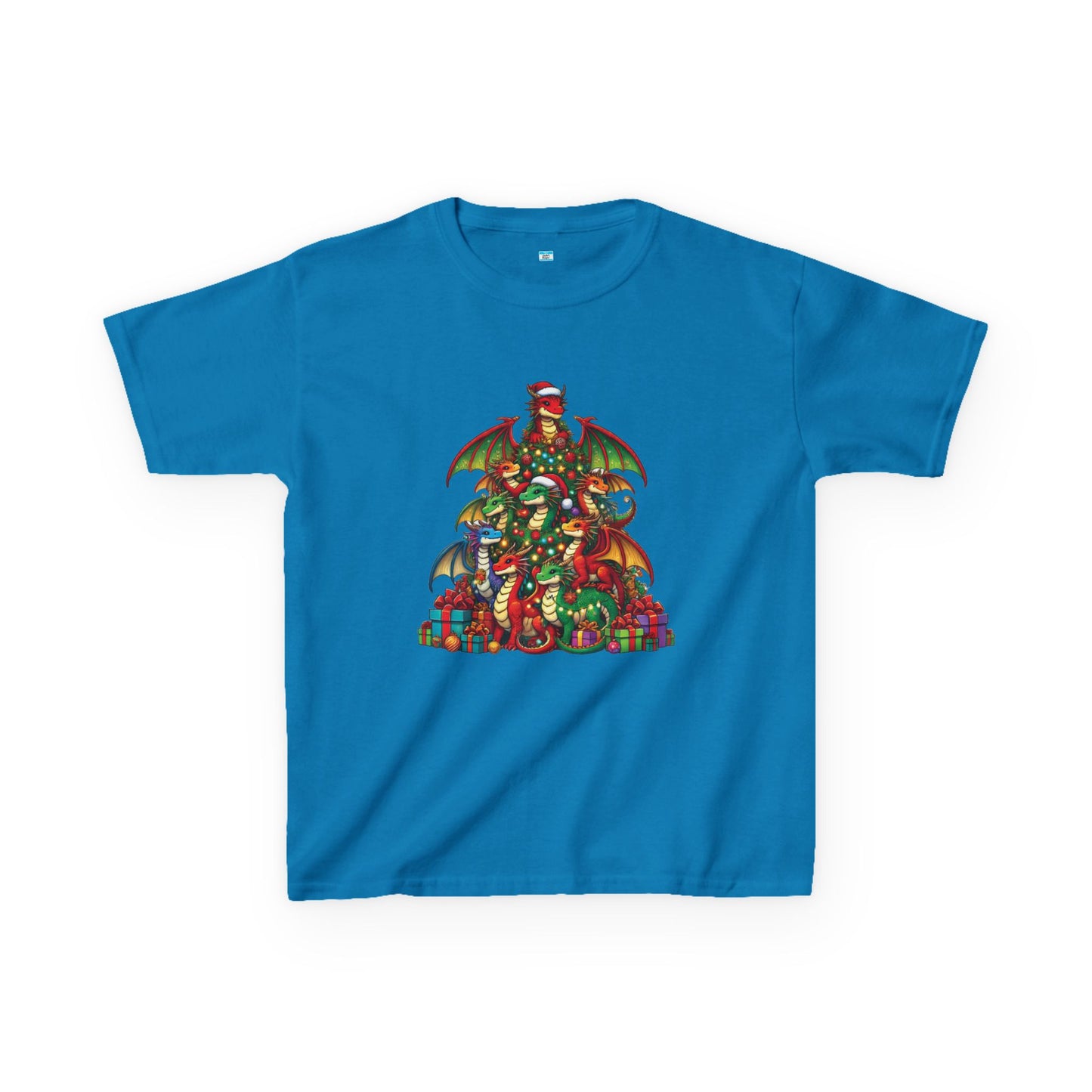 Christmas Dragon Tree Shirt – Fun Fantasy Holiday Tee for Kids