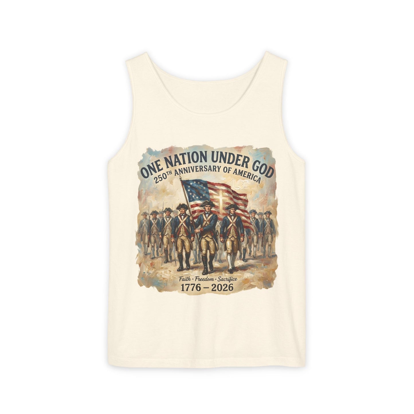 America 250 Tank Top 1776-2026 | One Nation Under God Patriotic Shirt
