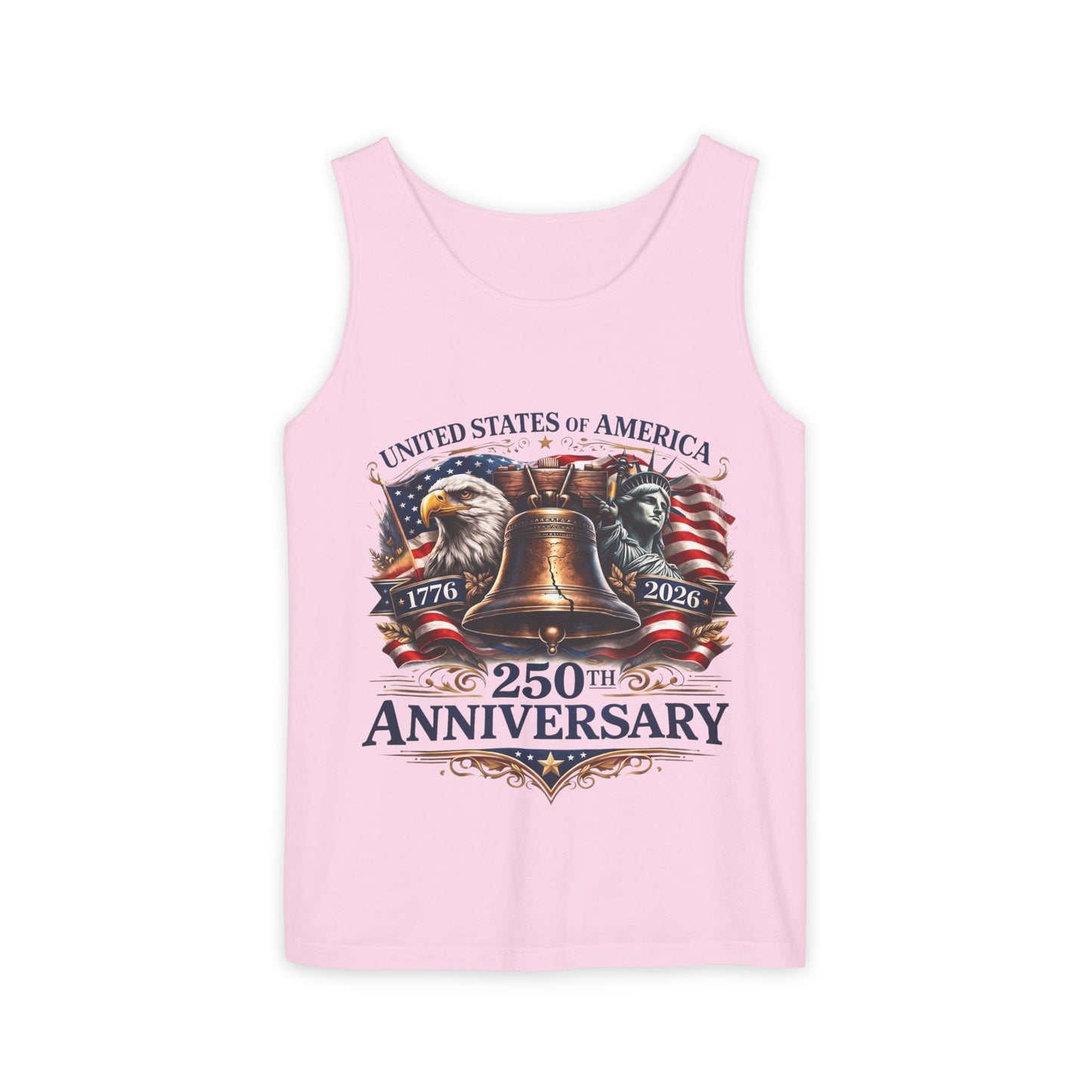 America 250 Tank Top 1776-2026 | Liberty Bell Patriotic USA Anniversary Shirt