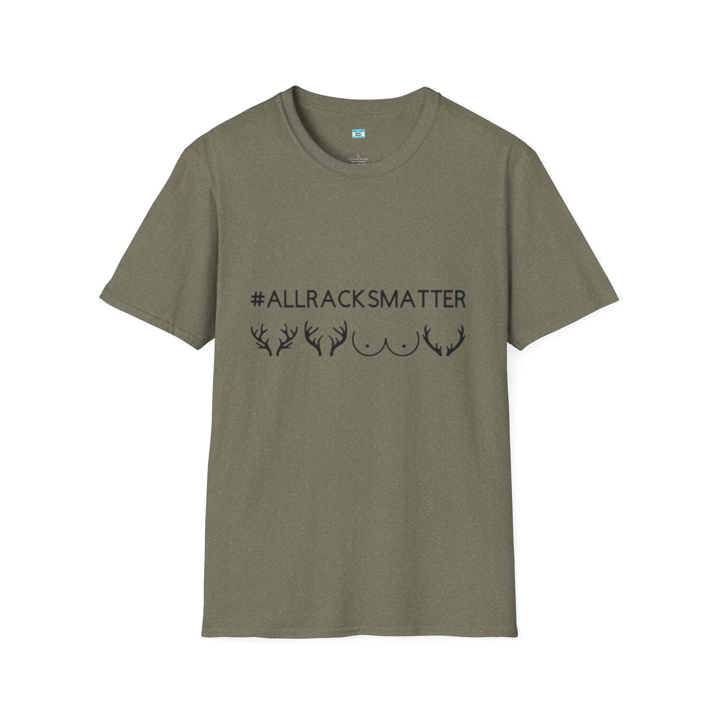 AllRacksMatter Funny Hunting Shirt, Deer Rack Antler Tee, Hunting Humor Gift for Men & Women, Outdoor Hunter Novelty Tee