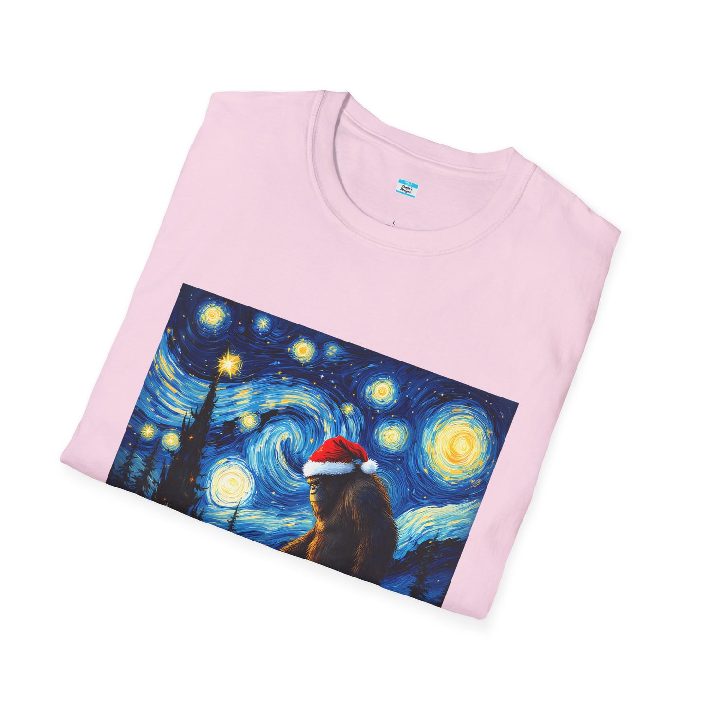 Starry Night Bigfoot Christmas Shirt – Funny Holiday Sasquatch Tee