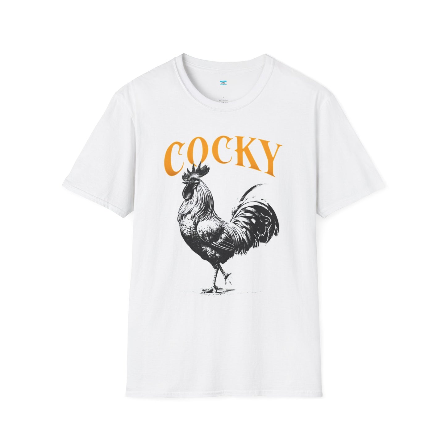 Cocky Rooster T-Shirt – Funny Farm Animal Graphic Tee, Bold Chicken Humor Shirt