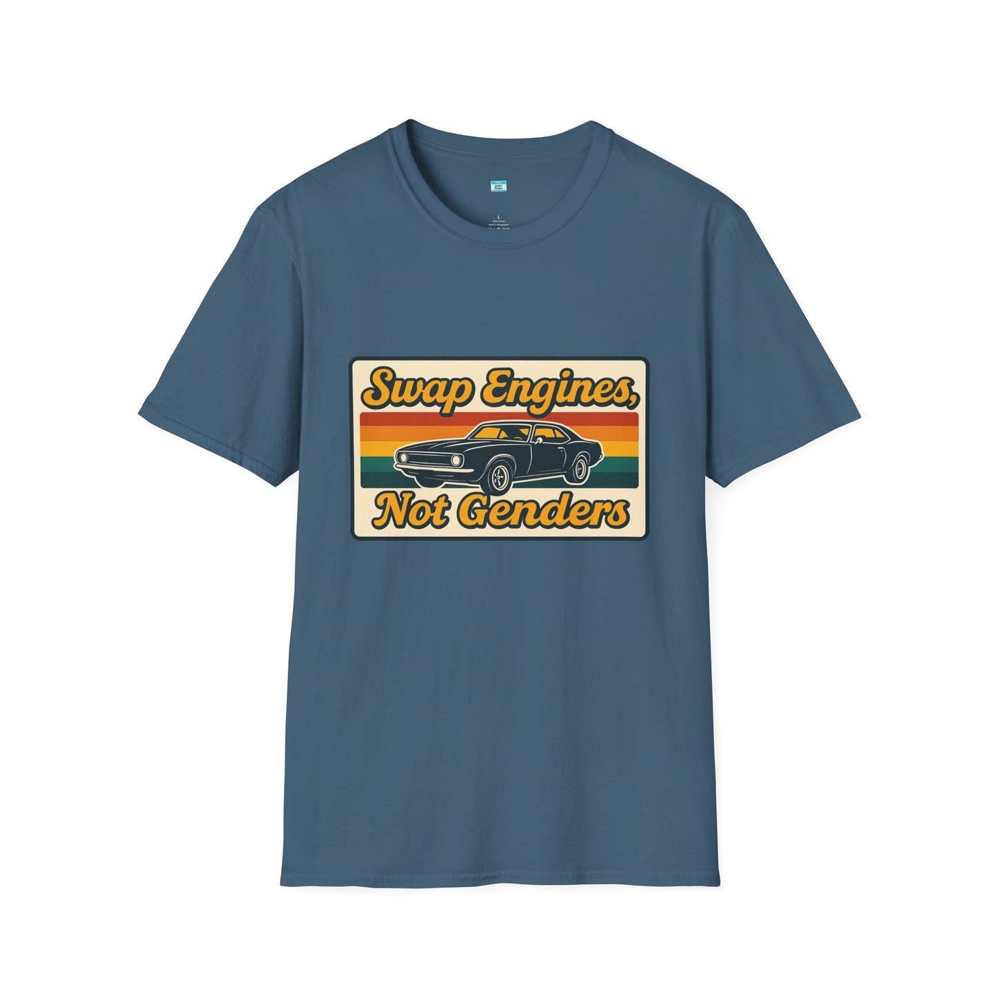 Swap Engines Not Genders Retro Muscle Car Automotive Humor Shirt
