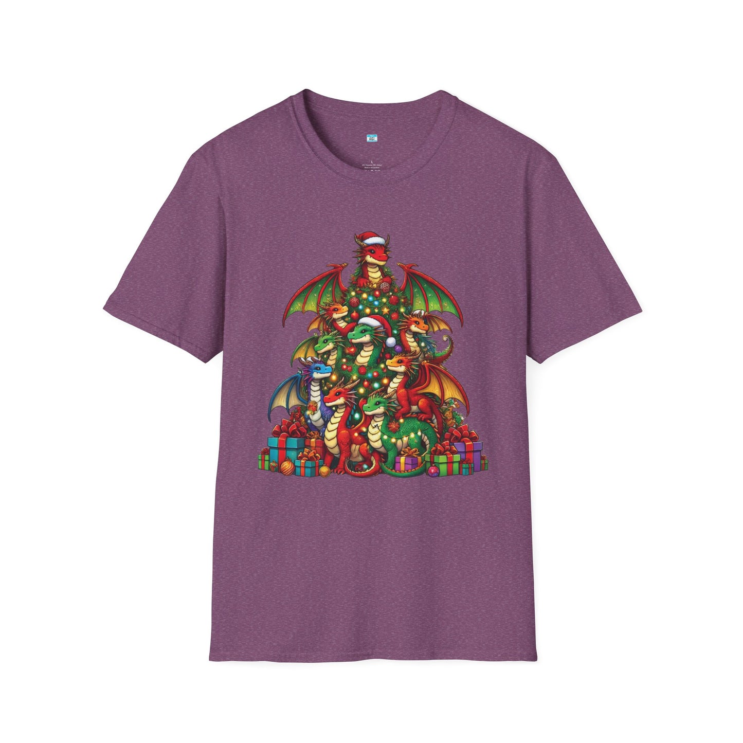 Christmas Dragon Tree Shirt – Fun Fantasy Holiday Tee for Teens & Adults